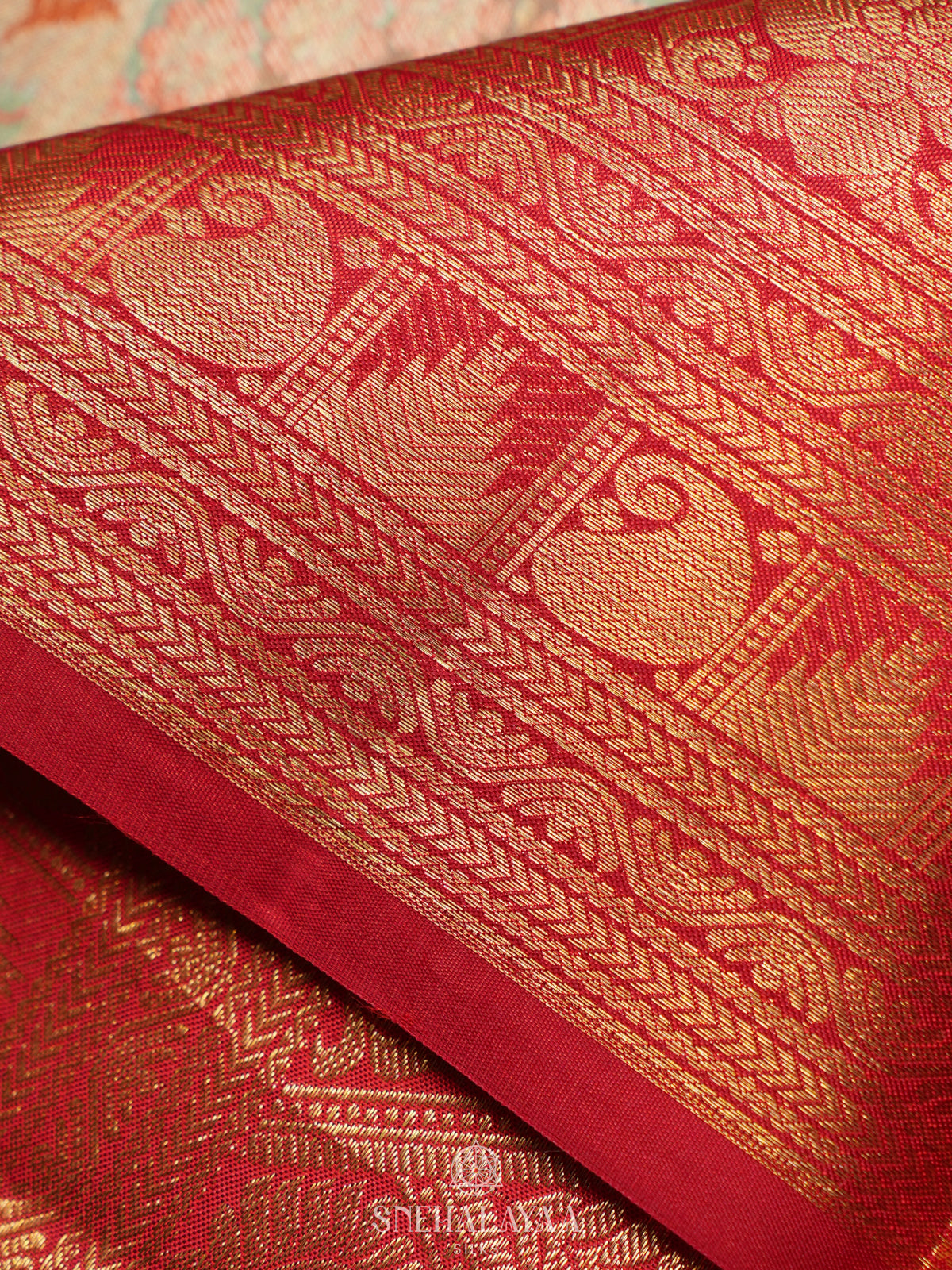 Beige Kanjivaram Silk Saree