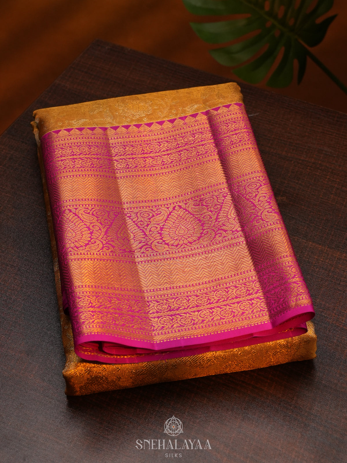 Gold Kanjivaram Silk Saree