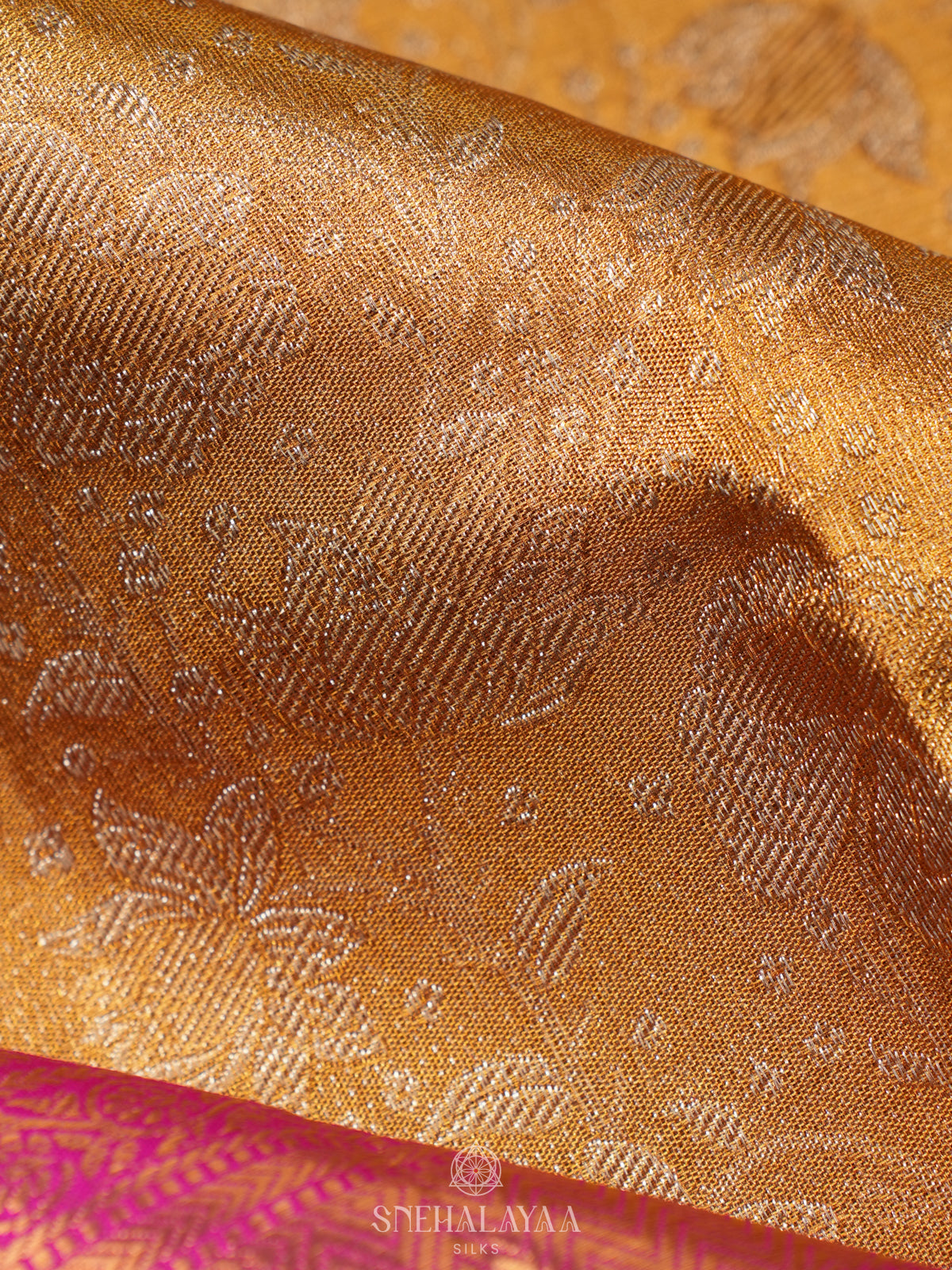 Gold Kanjivaram Silk Saree