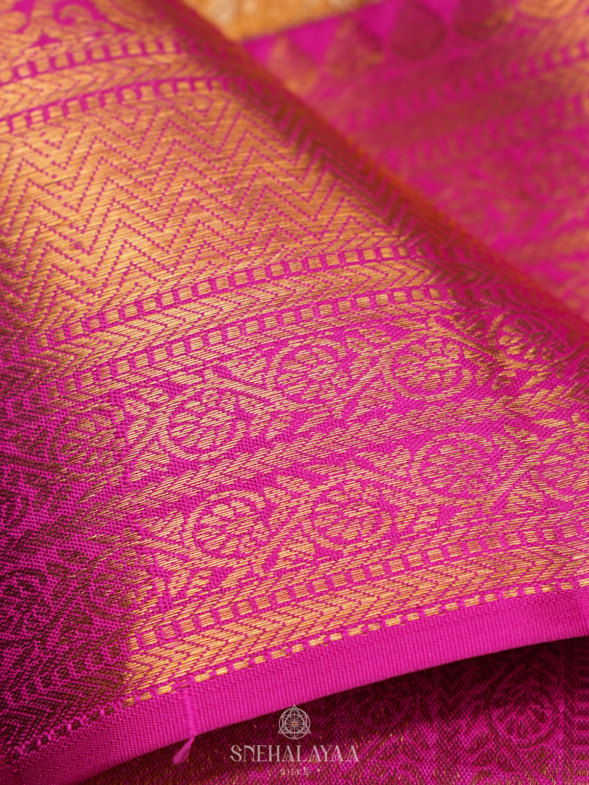 Gold Kanjivaram Silk Saree