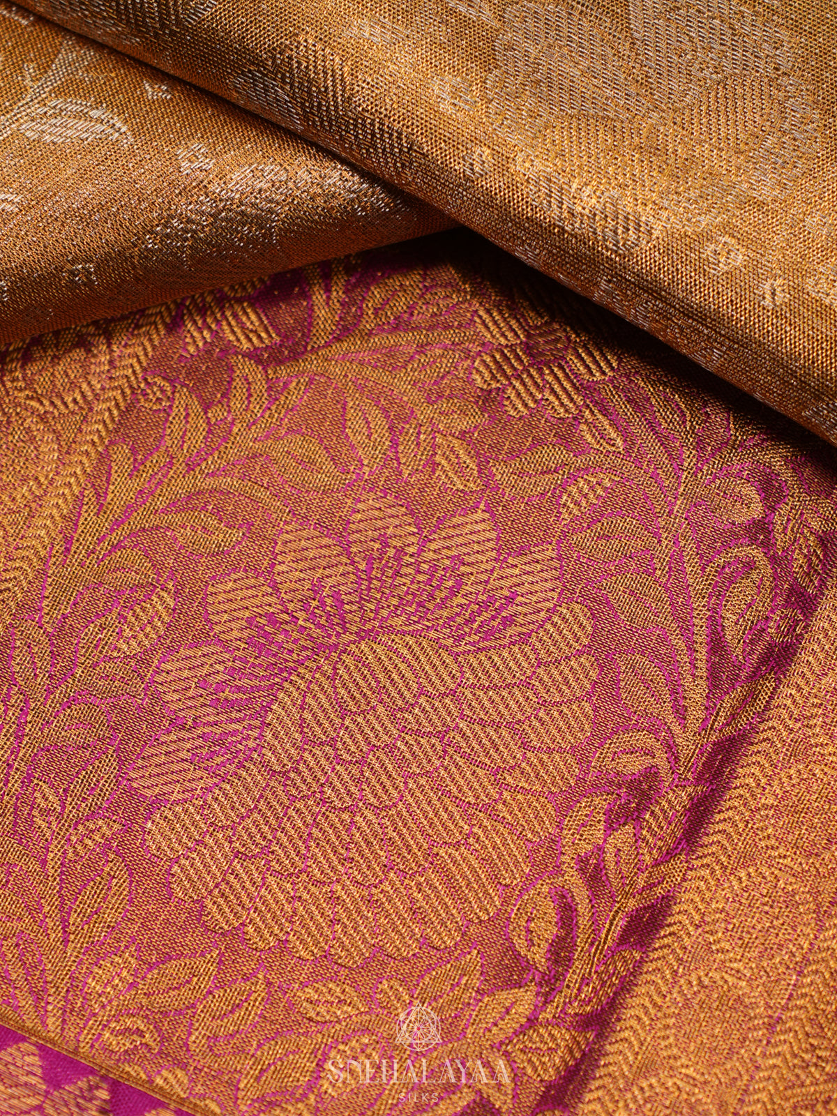 Gold Kanjivaram Silk Saree
