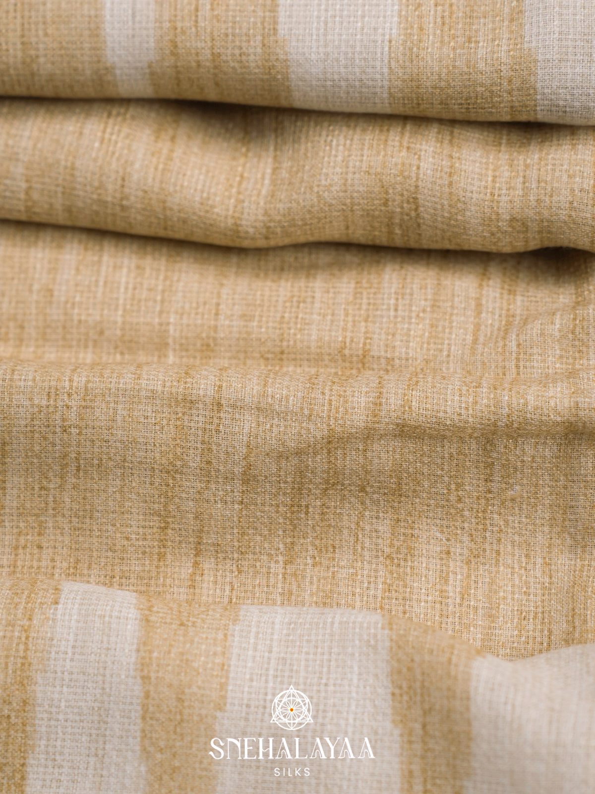 Ivory Beige  Linen Saree