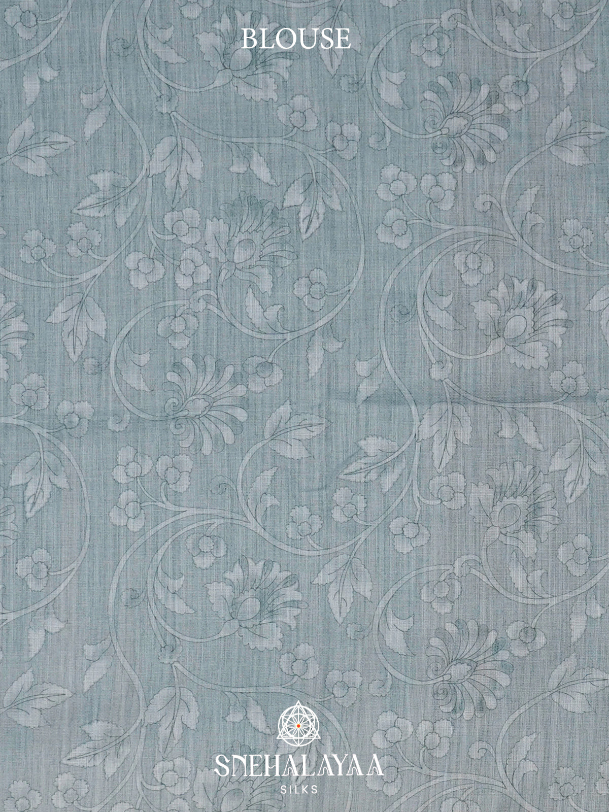 Ice Blue  Linen Saree