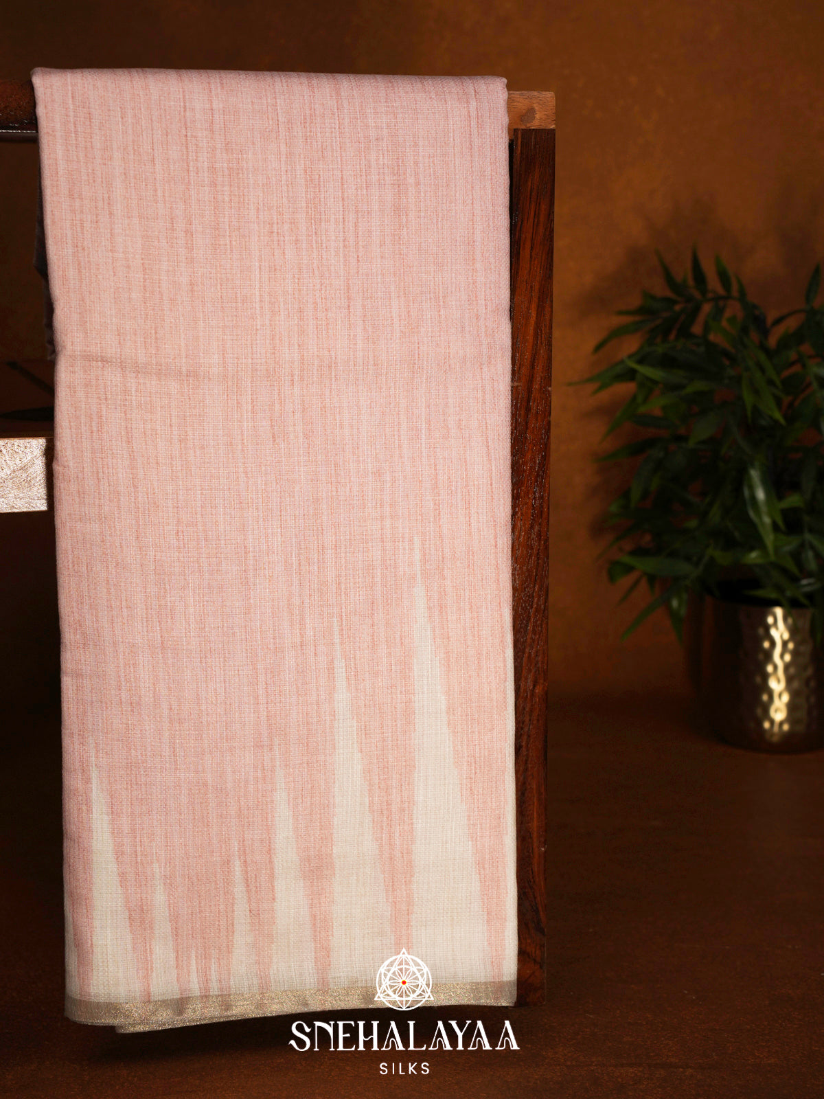 Cream  Linen Saree