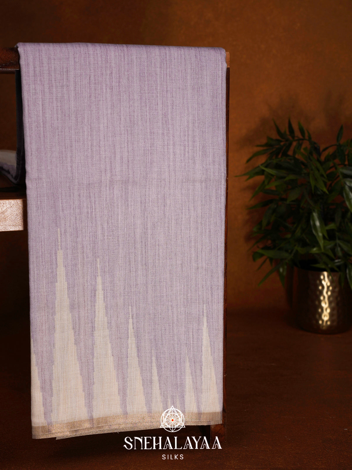 Pastel Purple  Linen Saree