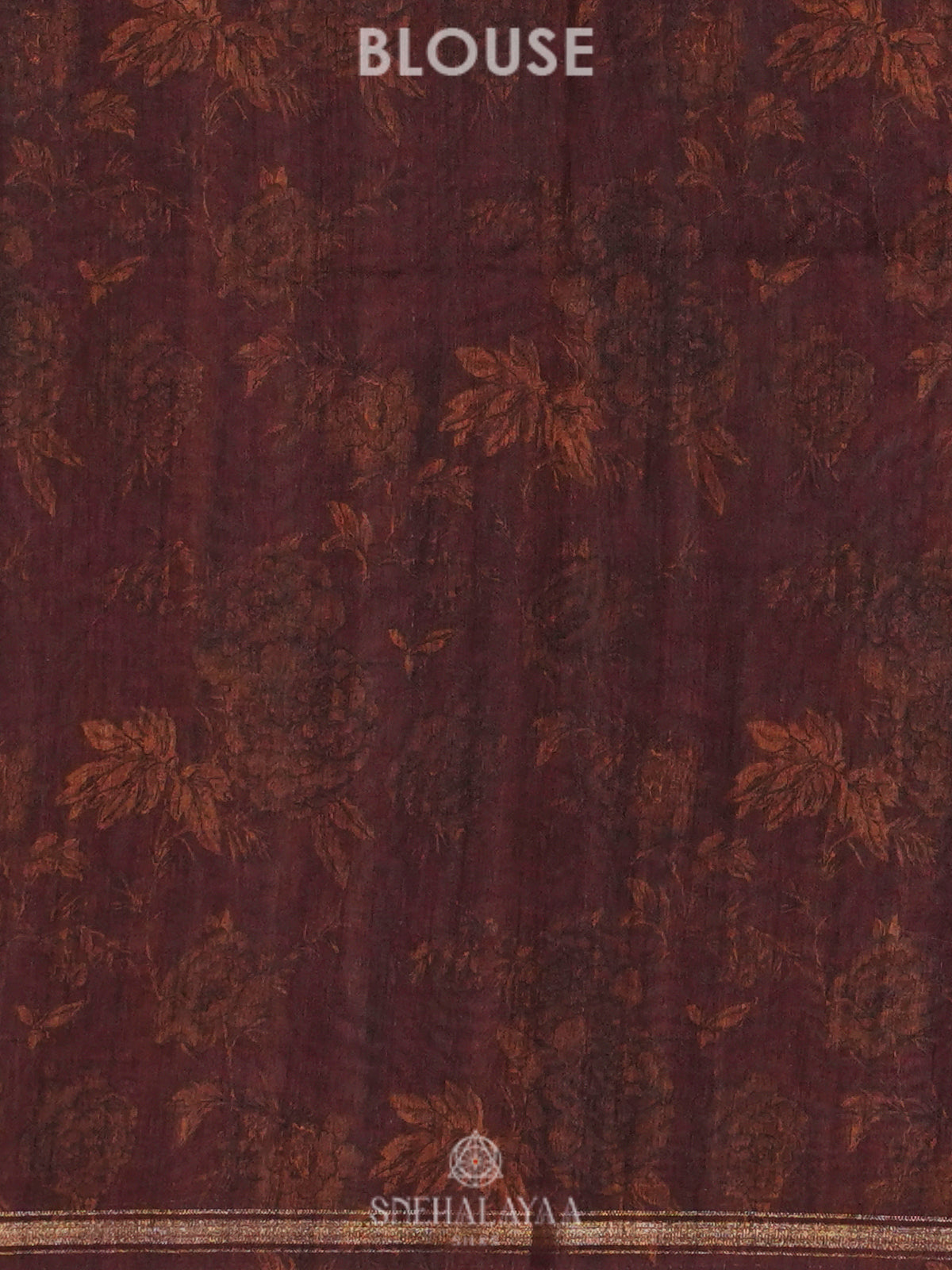 Maroon Tussar Embroidery Saree