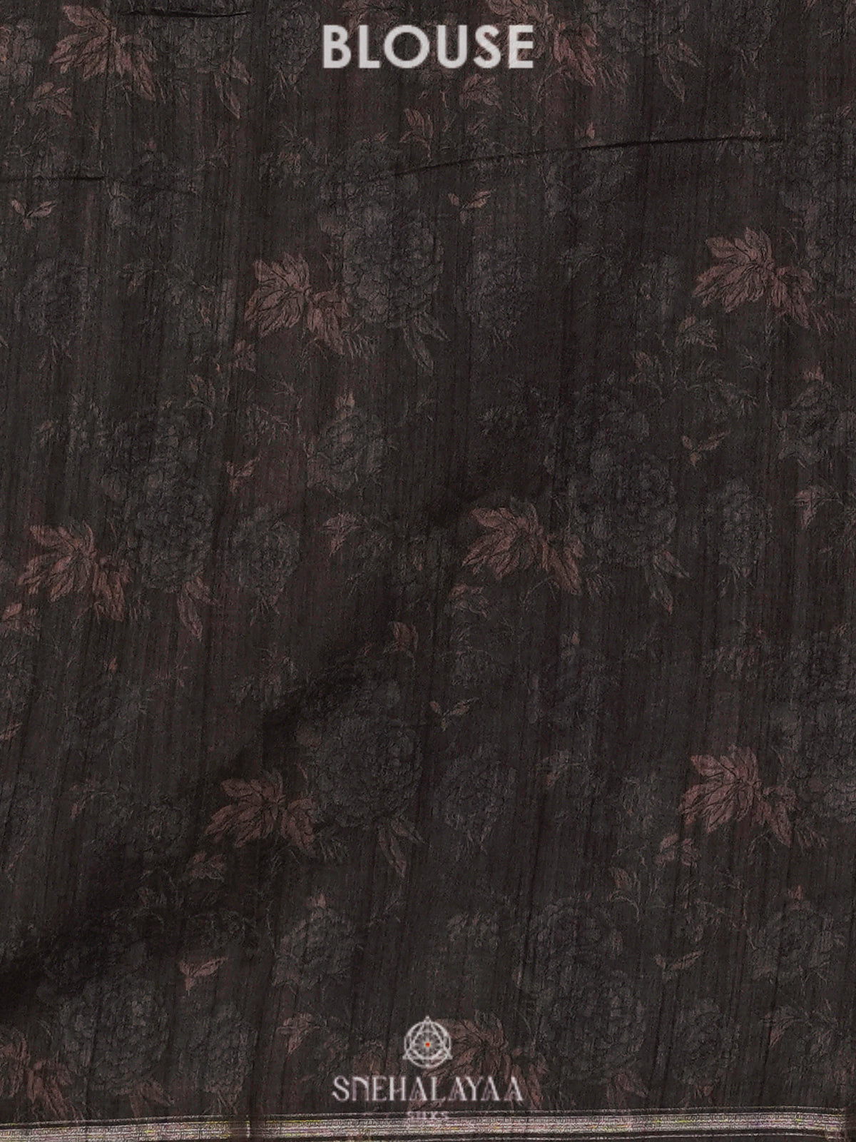 Brown Tussar Embroidery Saree