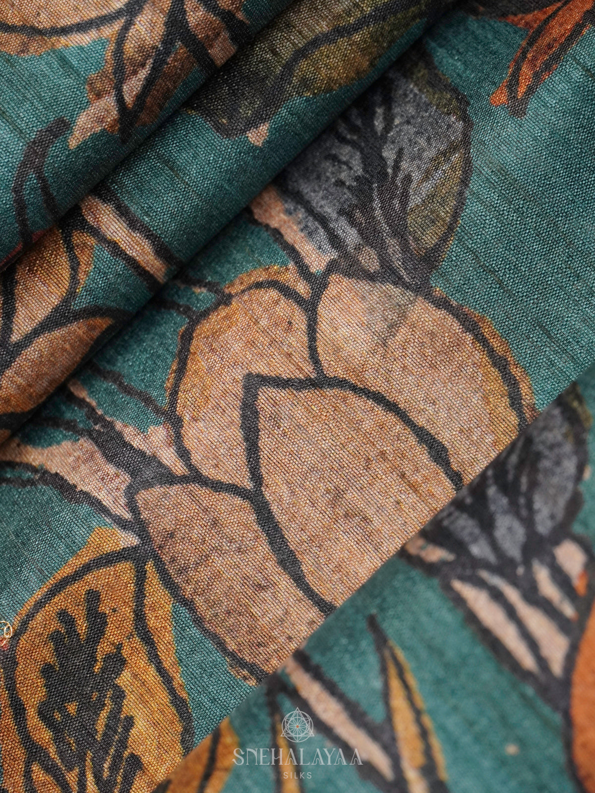 Pale Blue Tussar Embroidery Saree