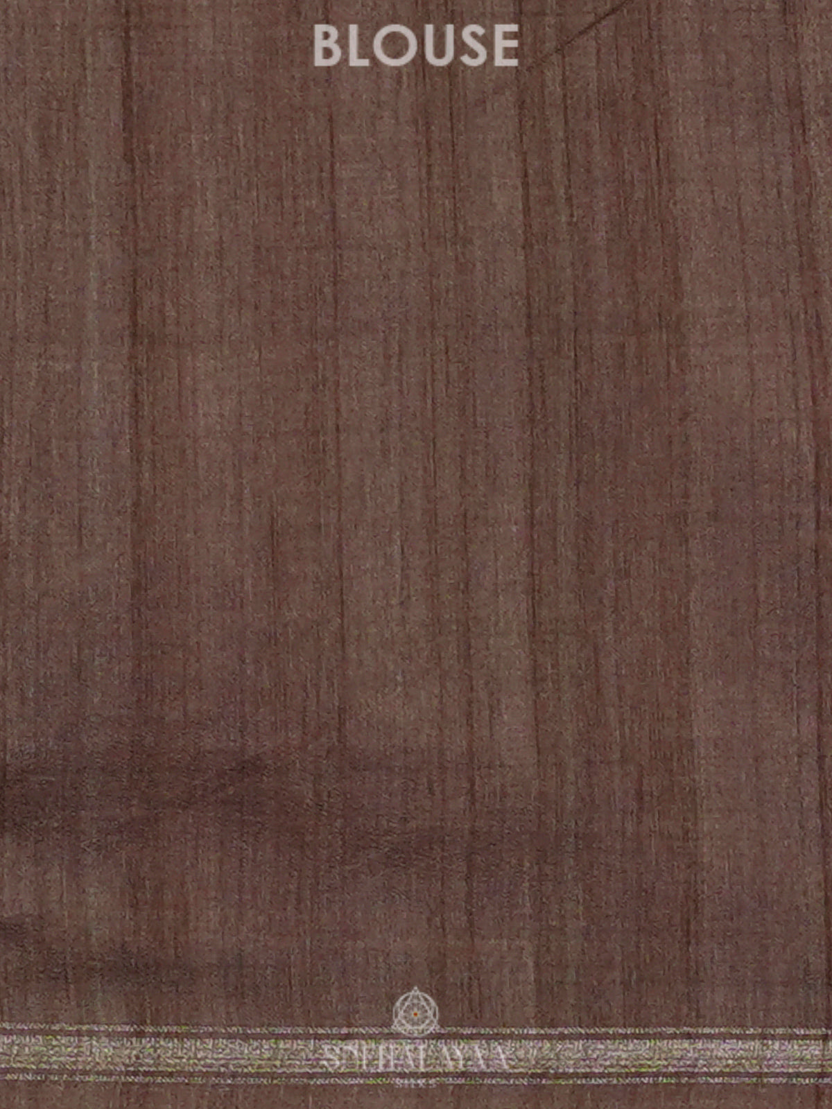Brown Tussar Embroidery Saree