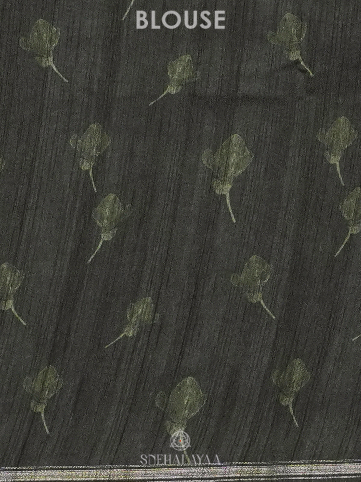 Forest Green Tussar Embroidery Saree