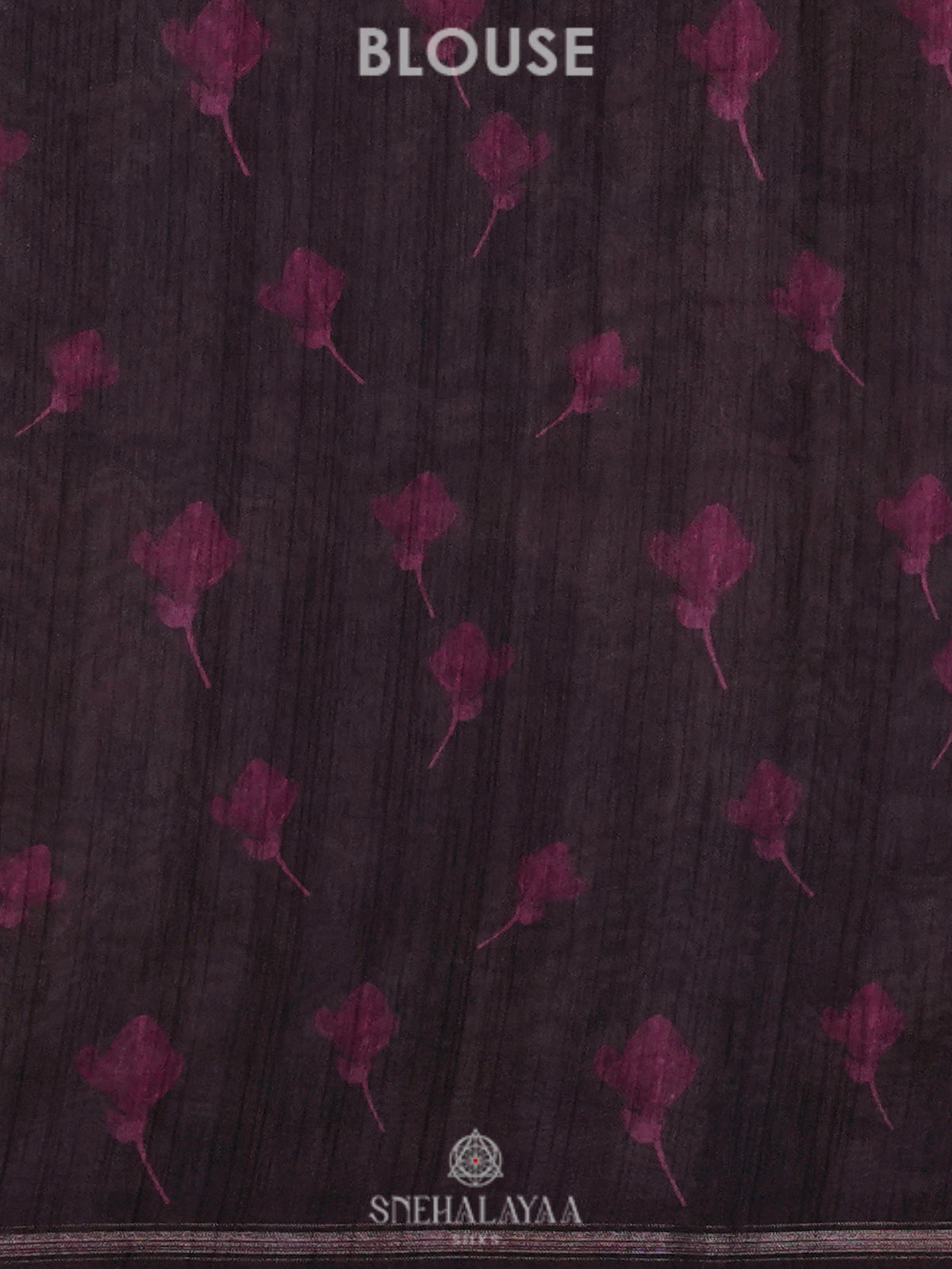 Wine Tussar Embroidery Saree