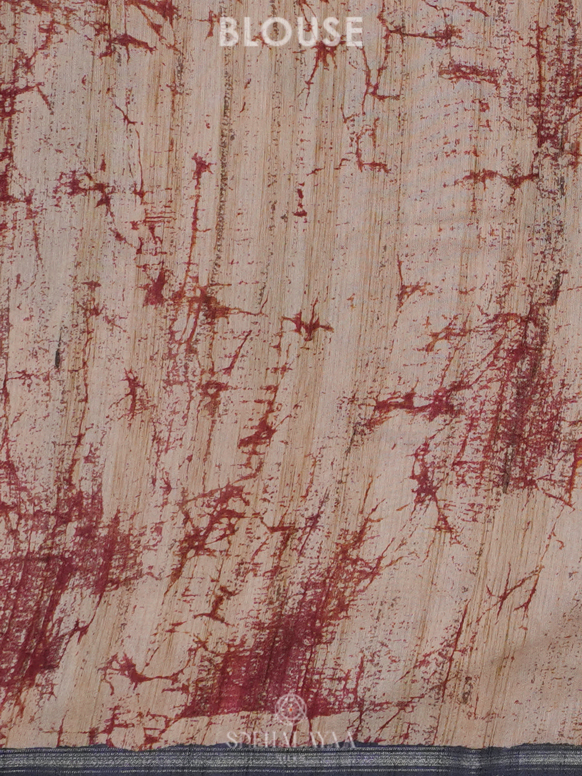 Maroon Tussar Embroidery Saree