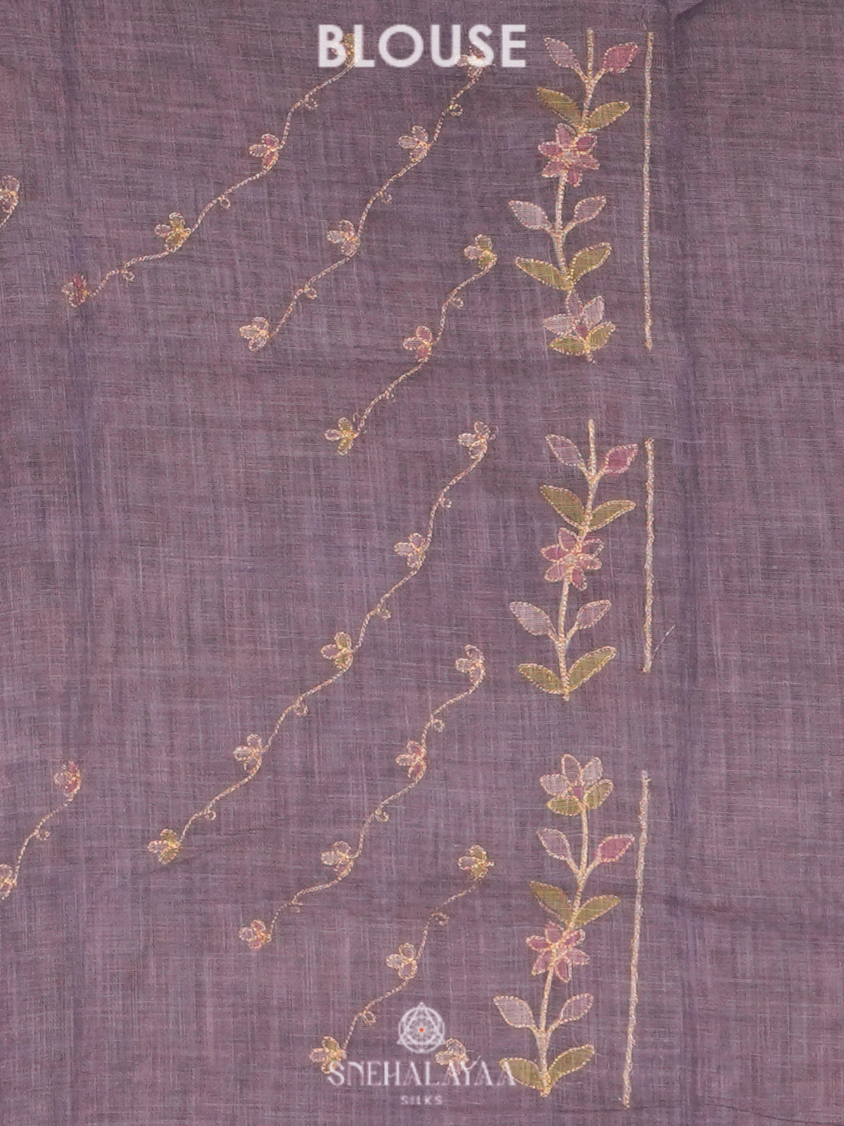 Lilac Linen Saree