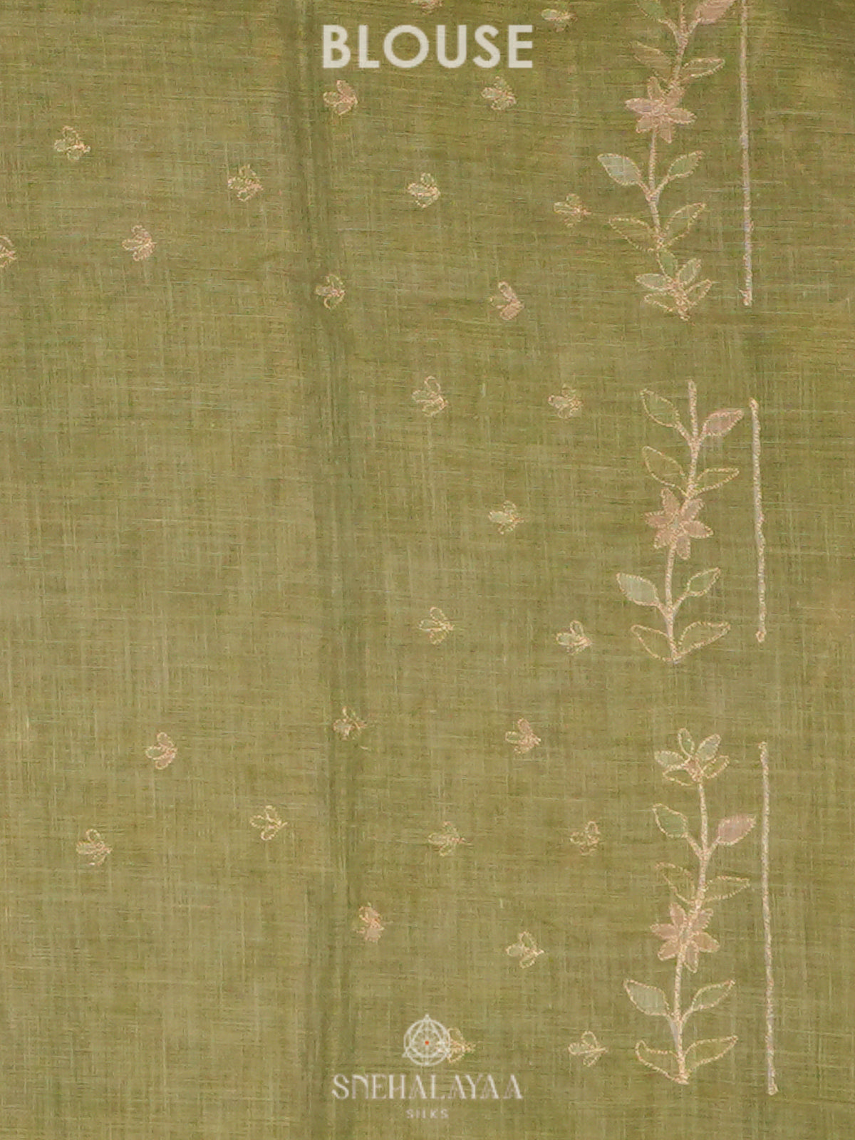 Green Linen Saree