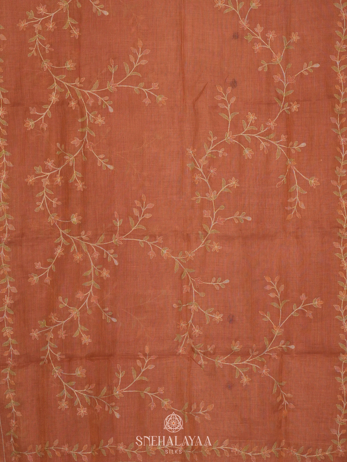 Peach Linen Saree