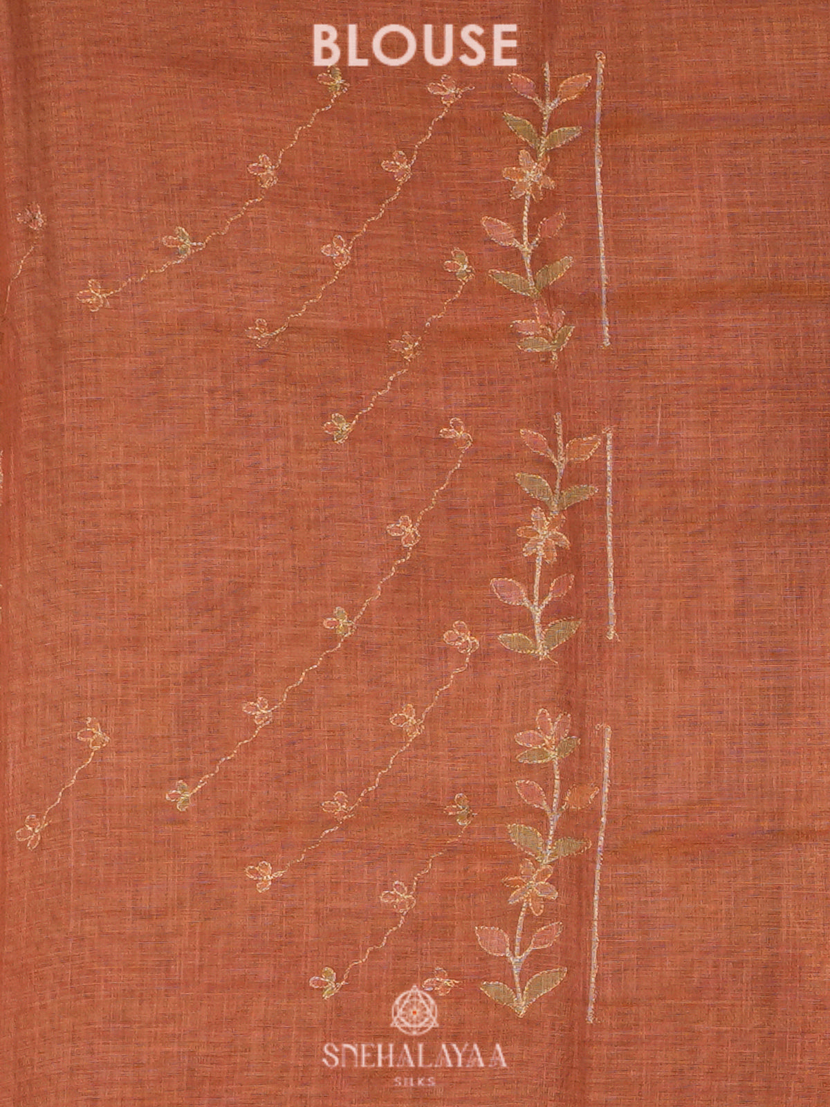 Peach Linen Saree