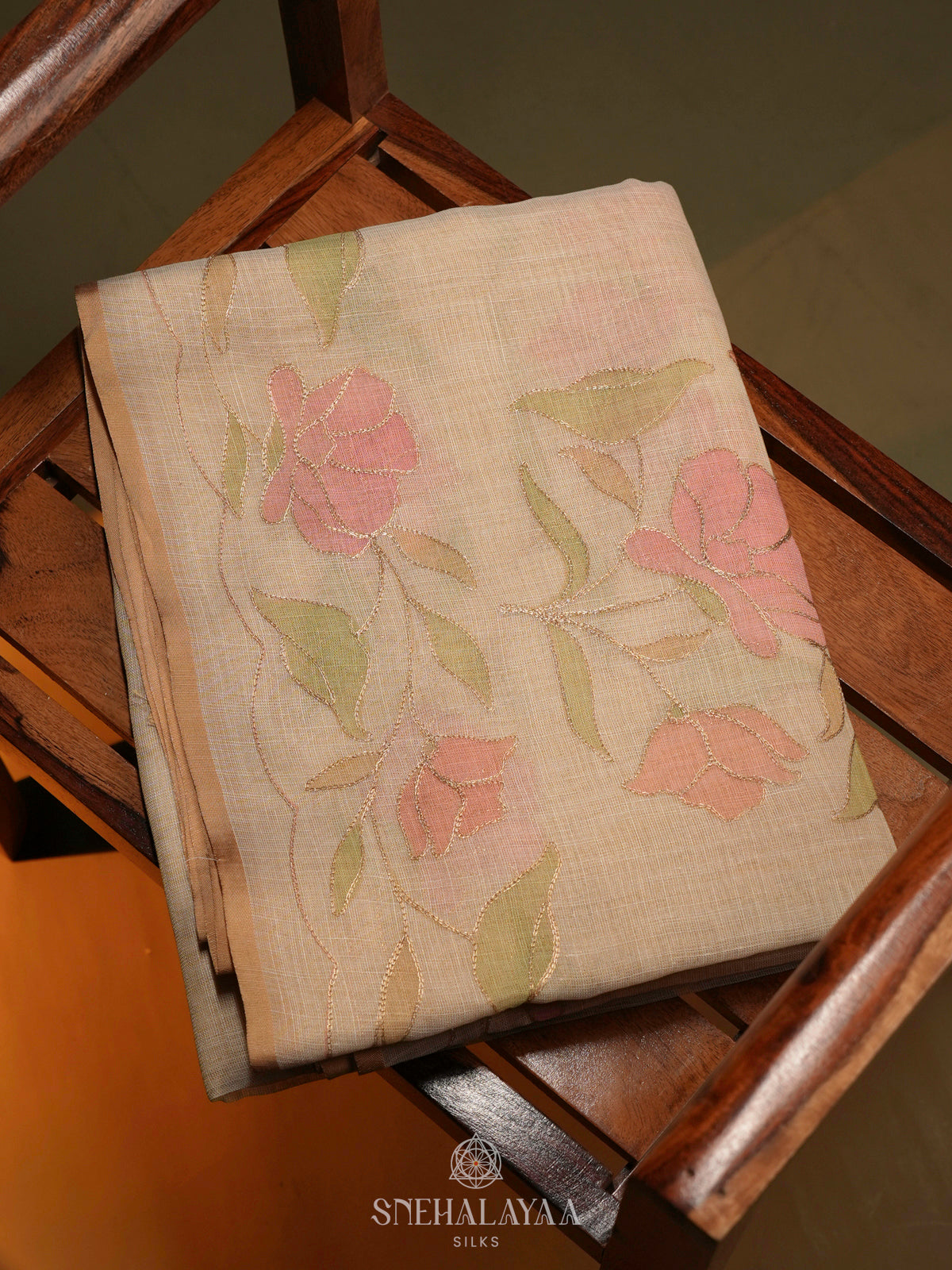 Off White Linen Saree