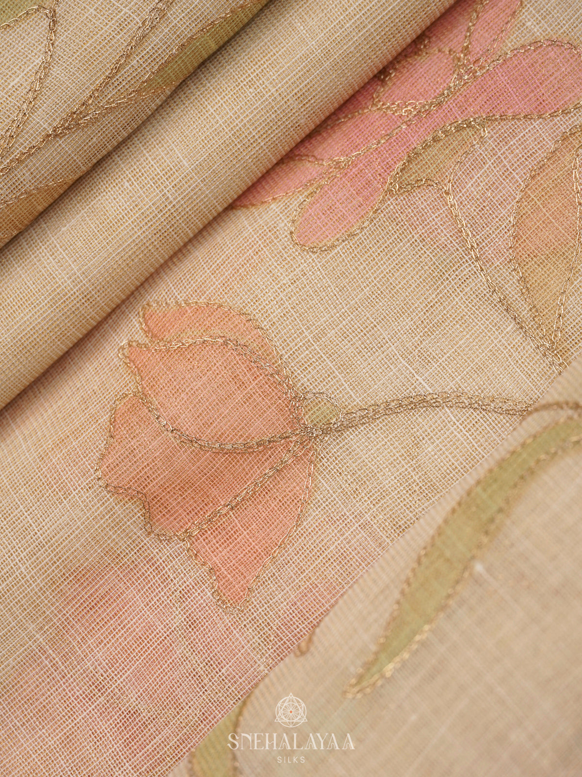 Off White Linen Saree