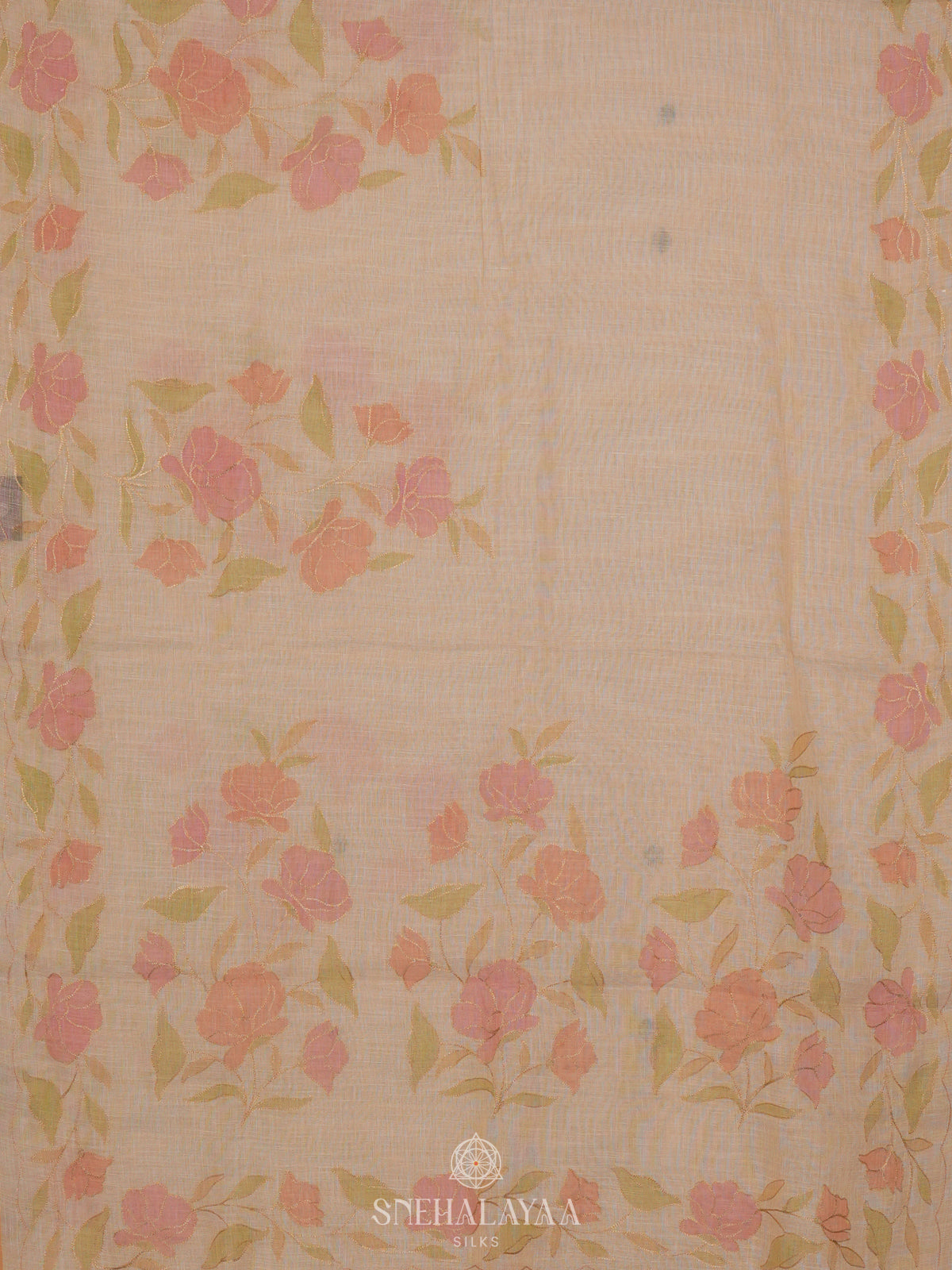 Off White Linen Saree