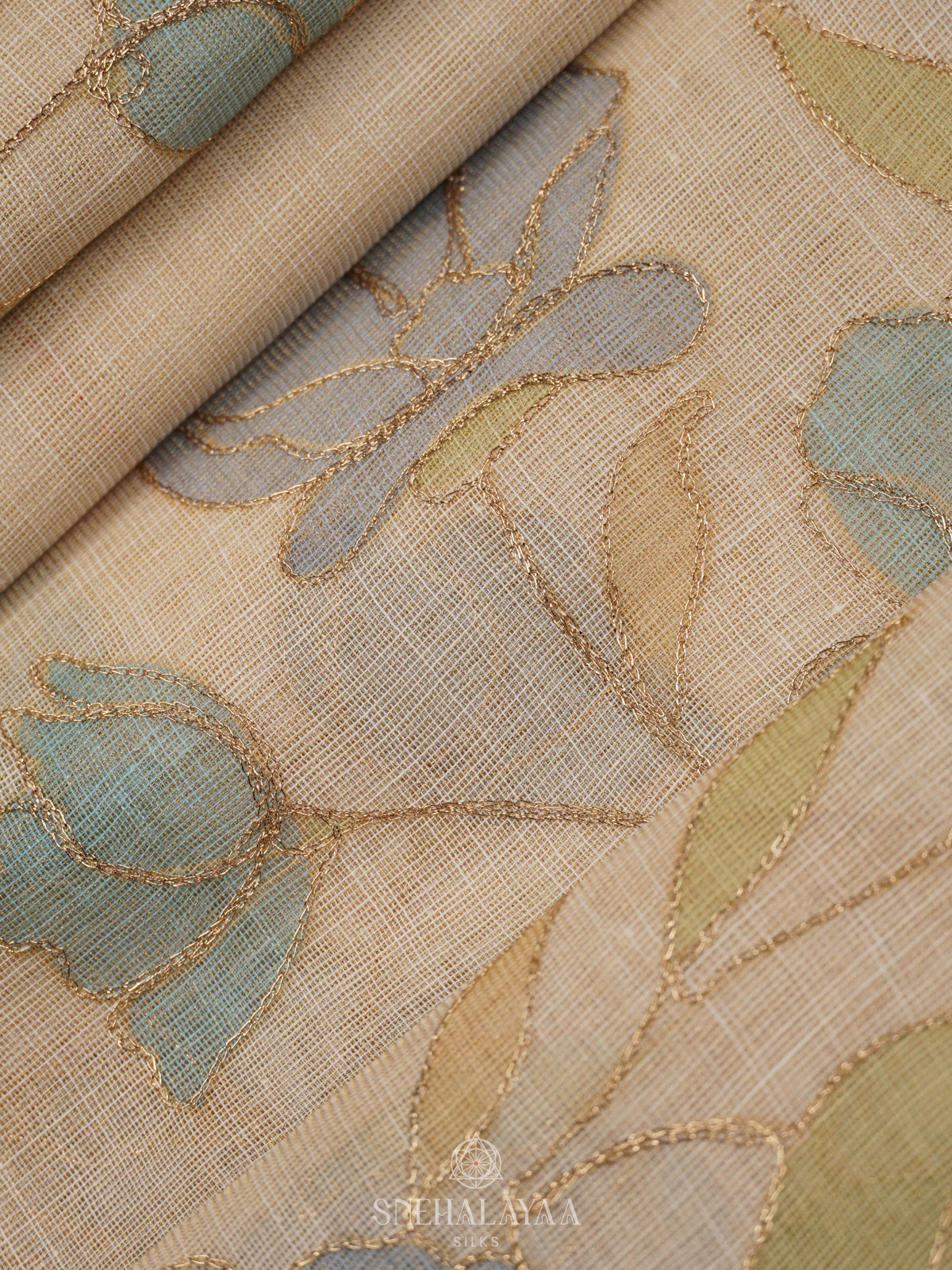 Off White Linen Saree