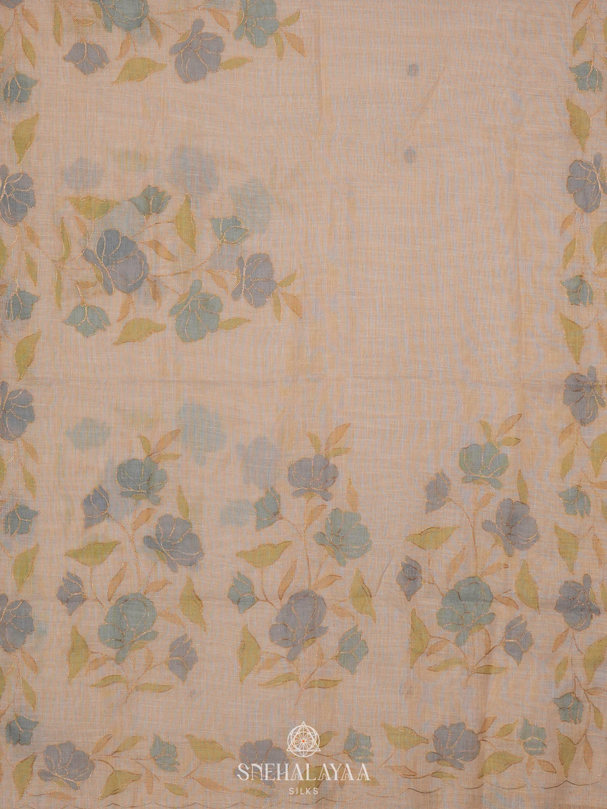Off White Linen Saree