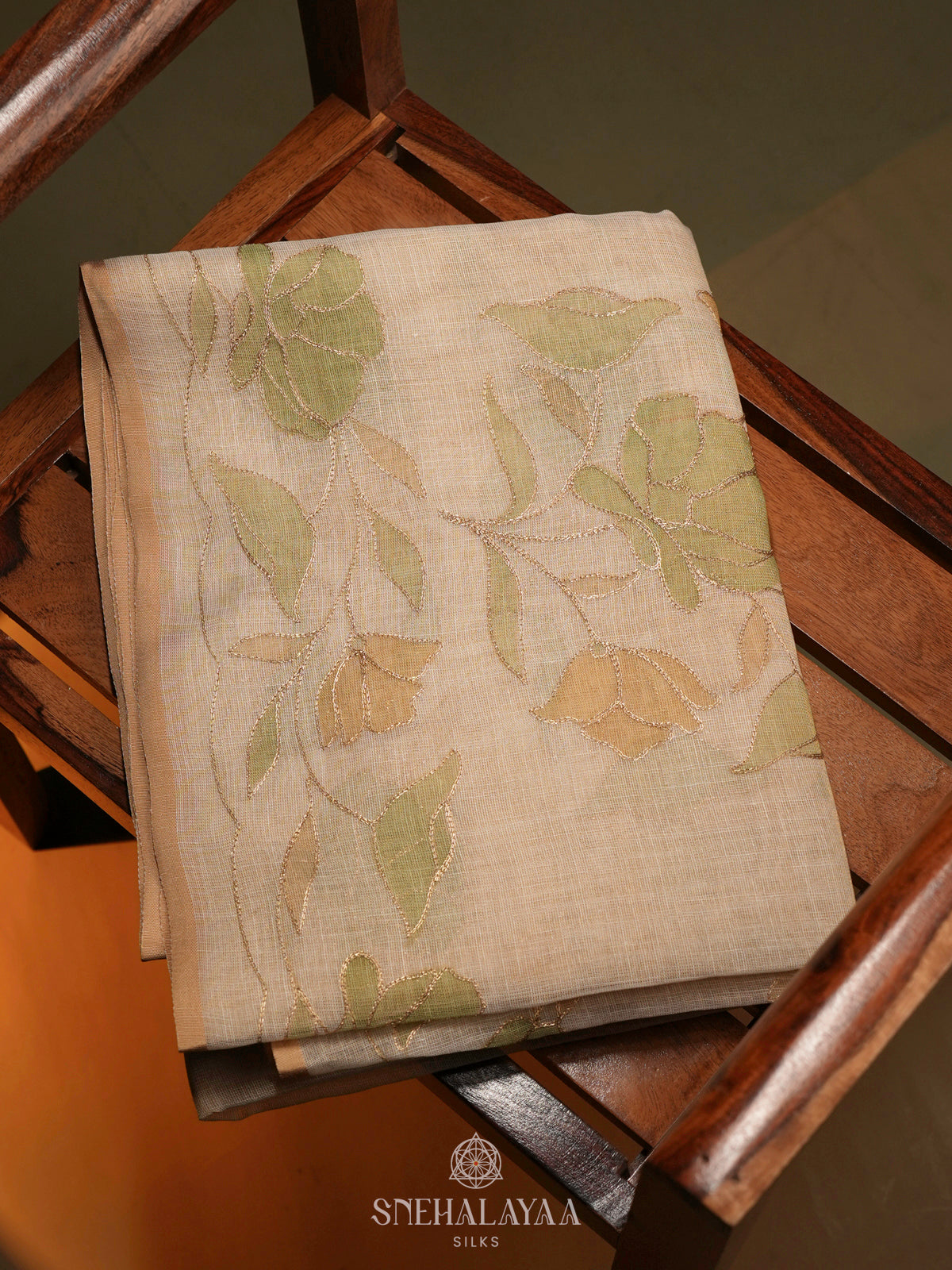 Off White Linen Saree