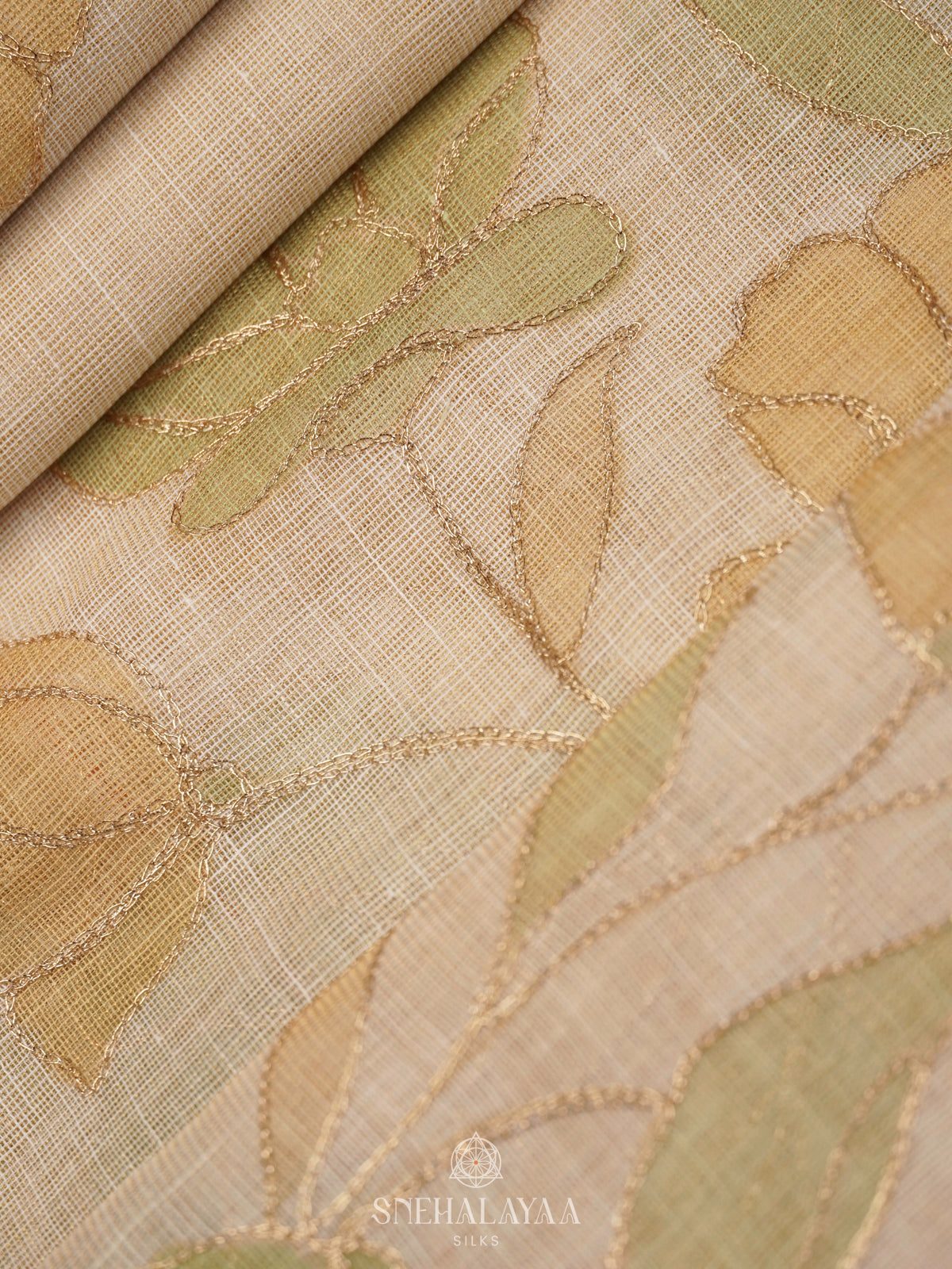Off White Linen Saree