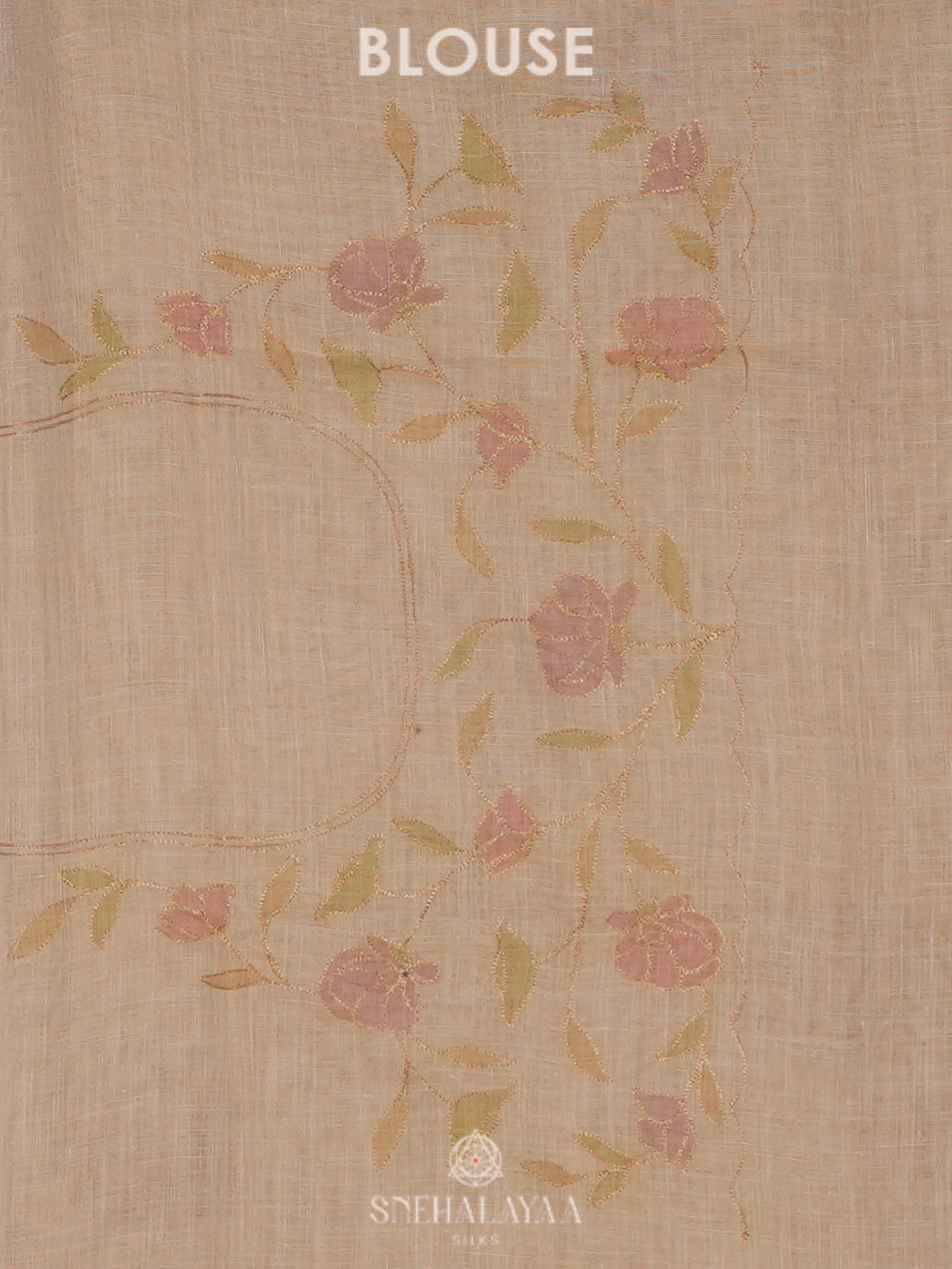 Pale Pink Linen Saree