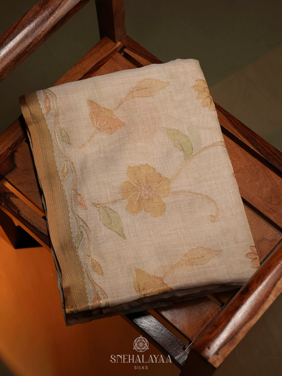 Off White Linen Saree