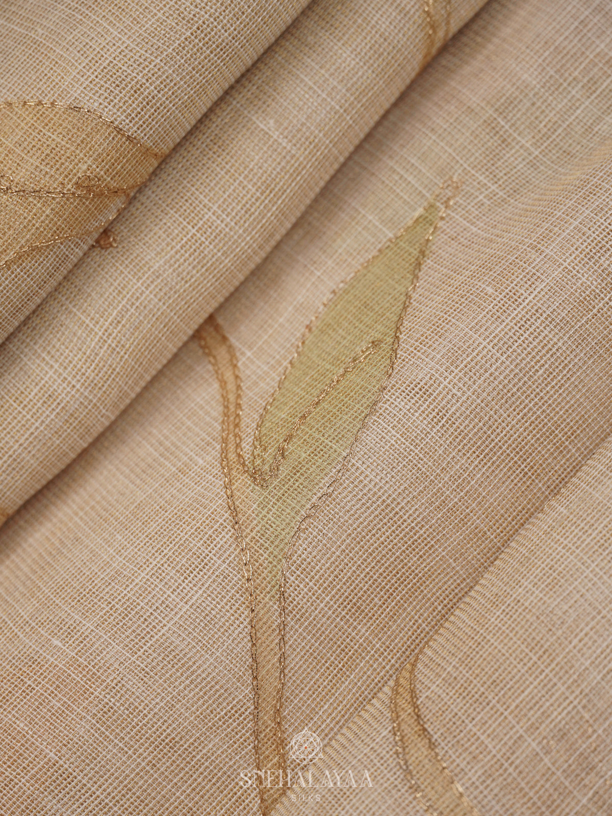 Off White Linen Saree