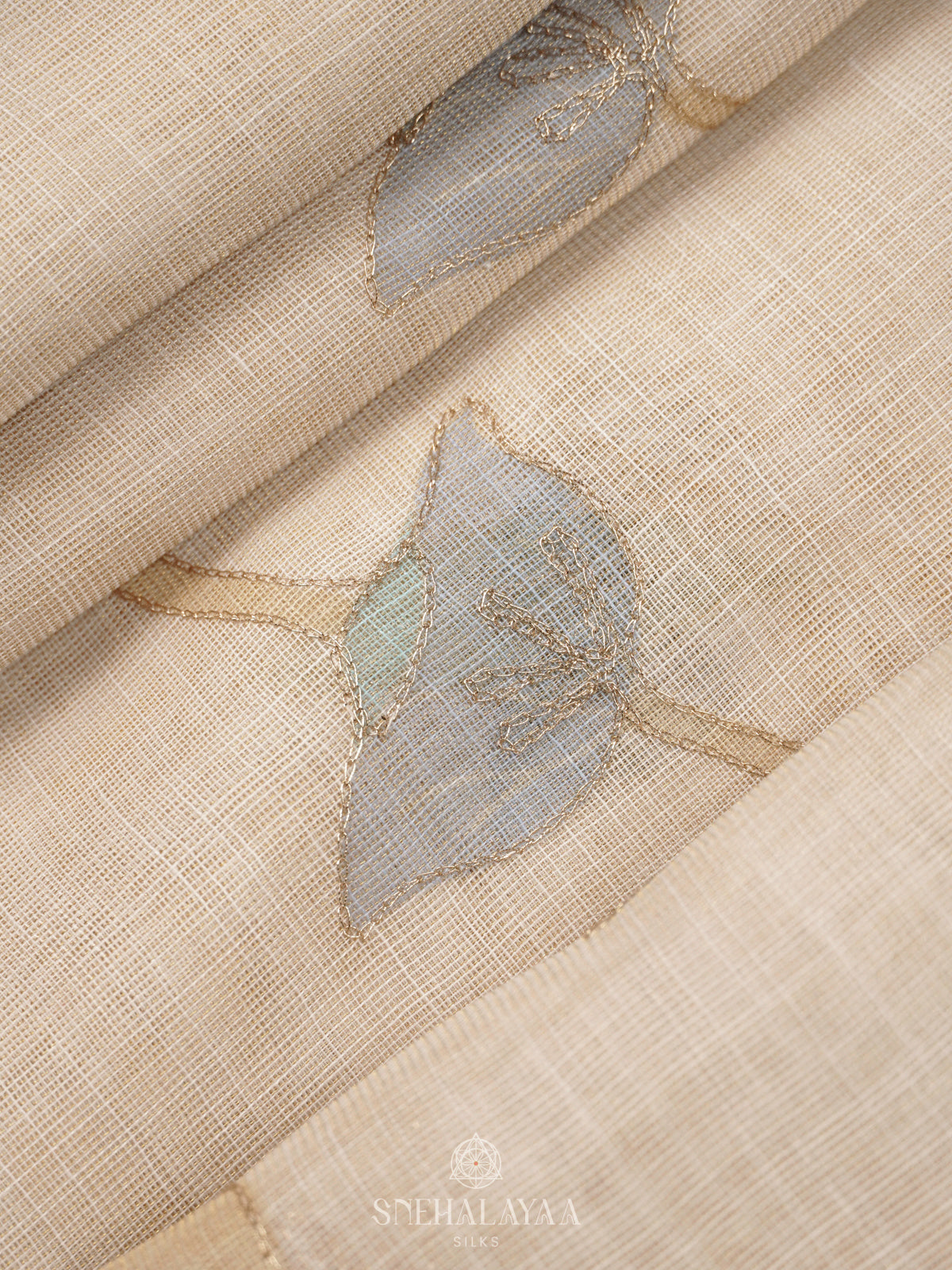 Off White Linen Saree