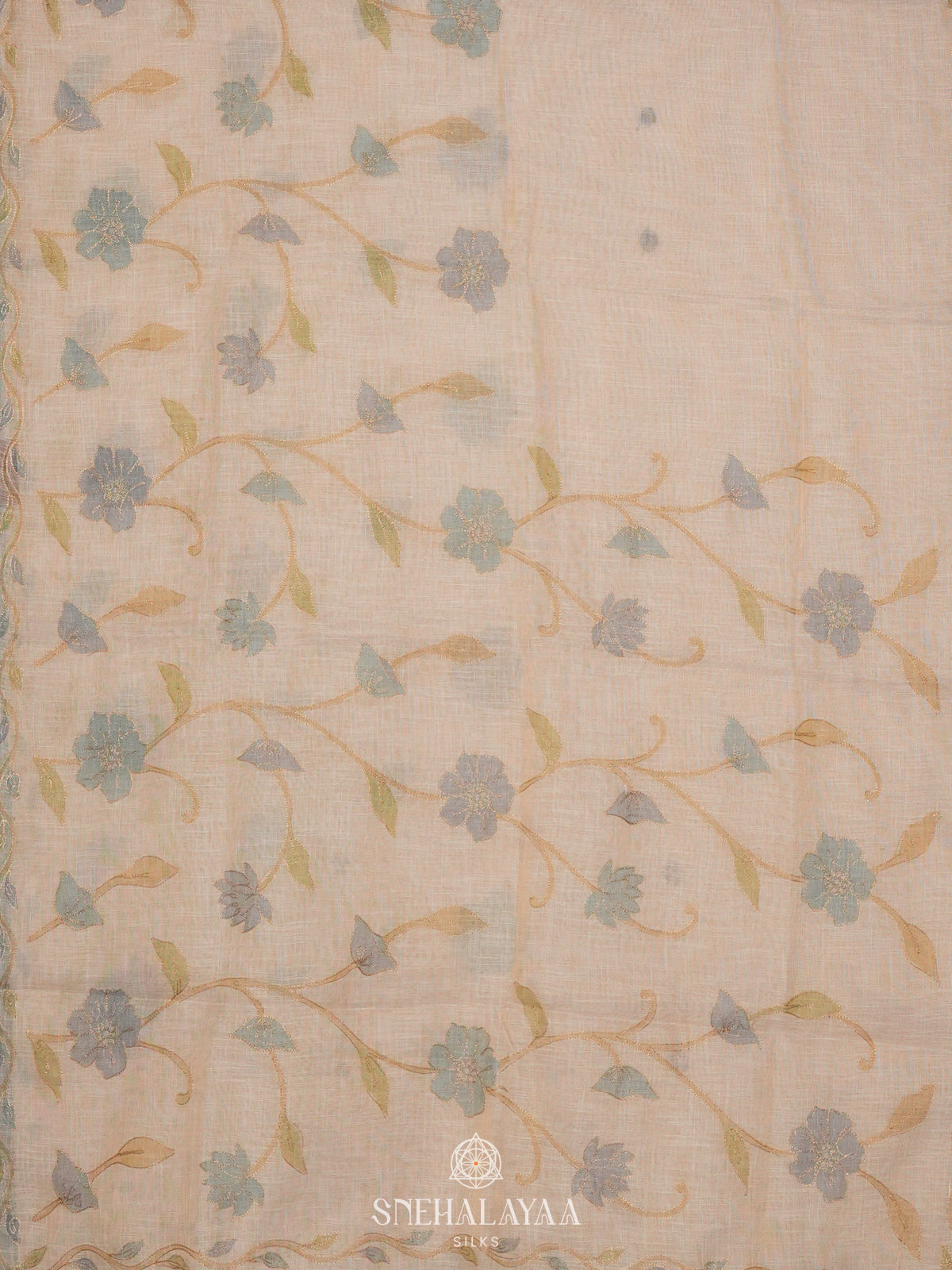 Off White Linen Saree