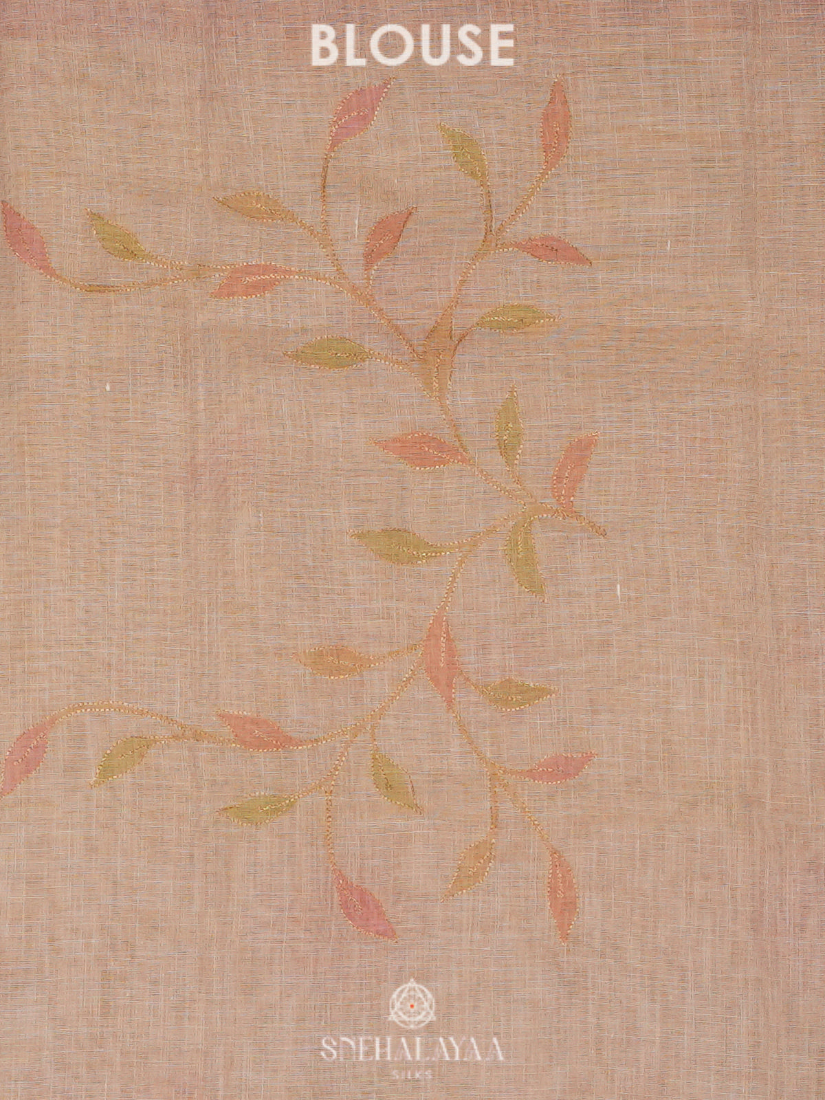Pale Pink Linen Saree