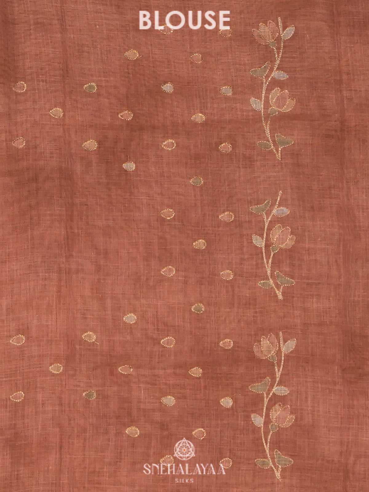 Peach Linen Saree