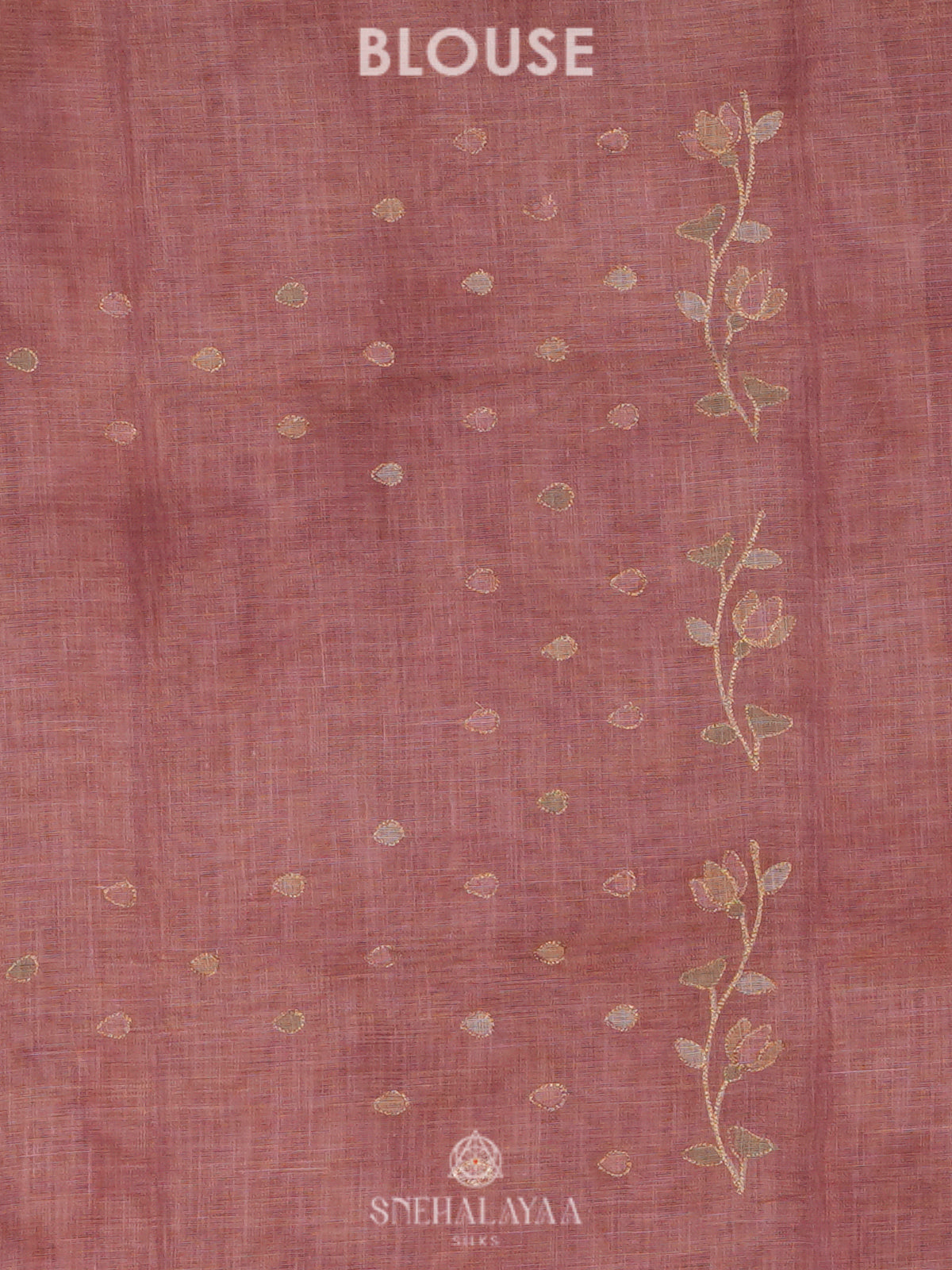 Pink Linen Saree