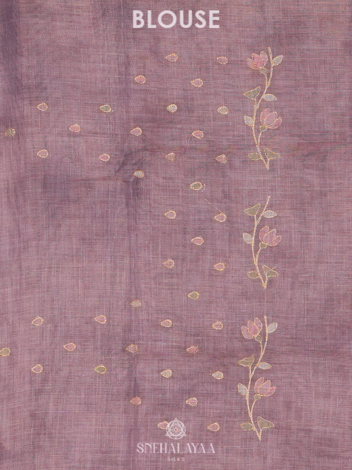 Lilac Linen Saree