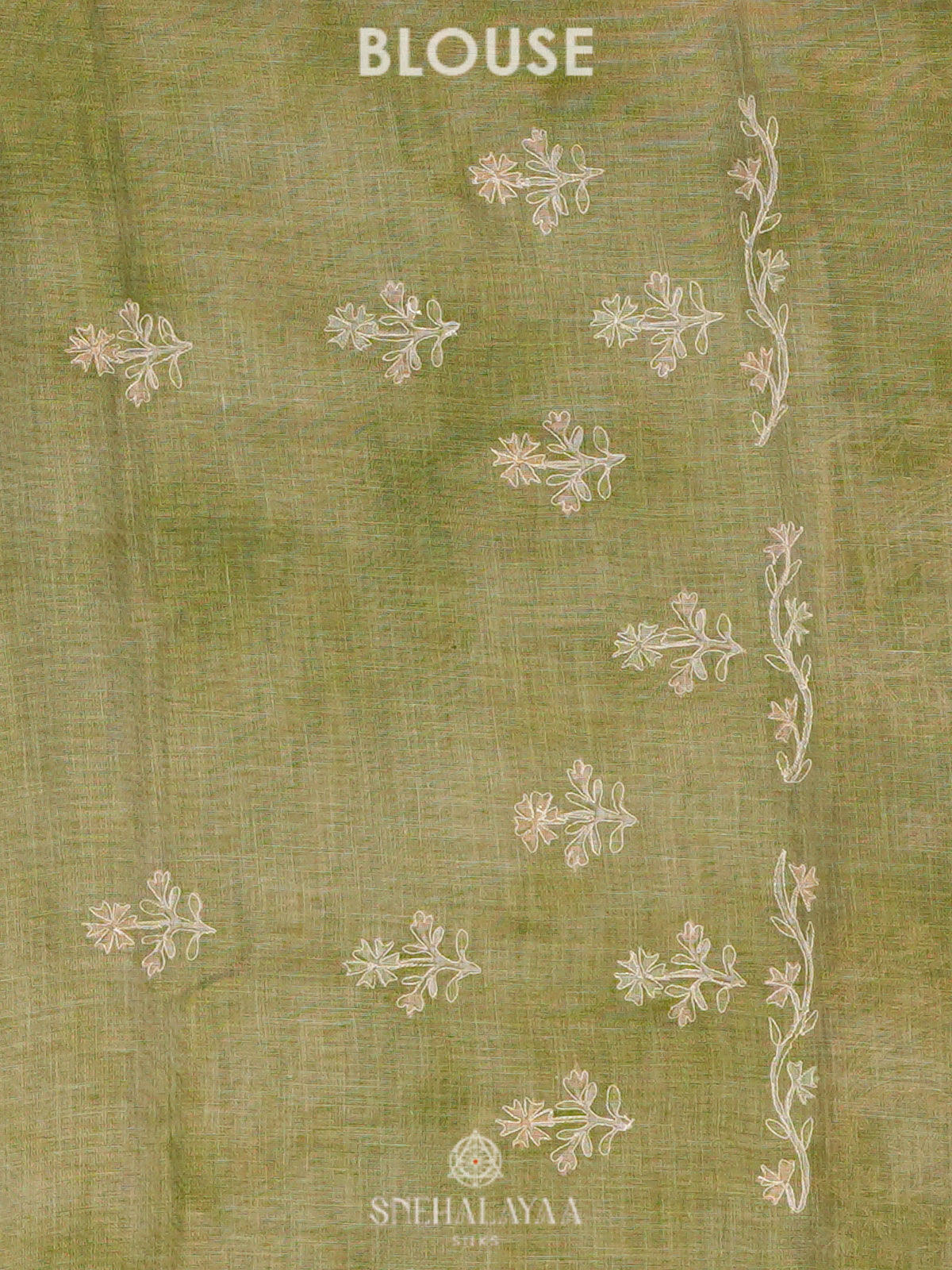 Green Linen Saree