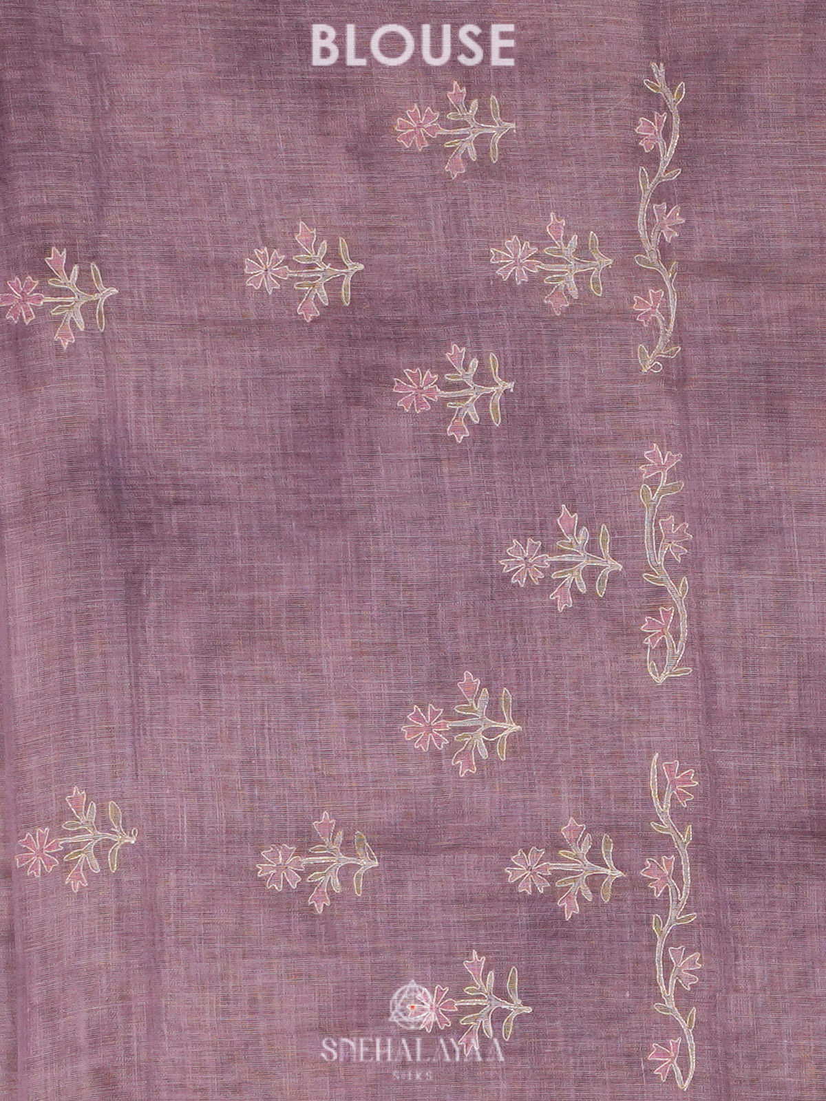 Lilac Linen Saree