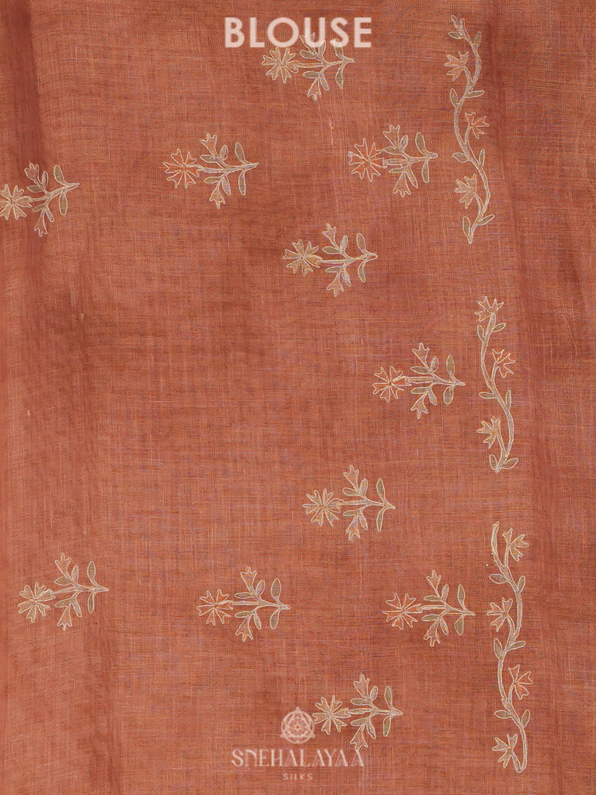 Peach Linen Saree