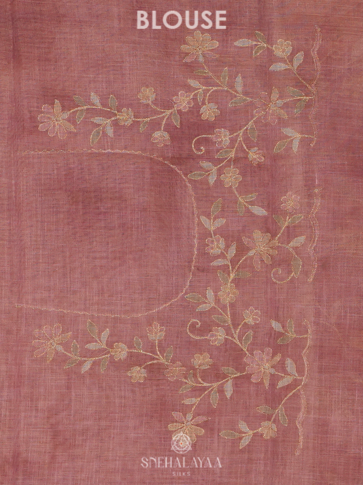 Pink Linen Saree