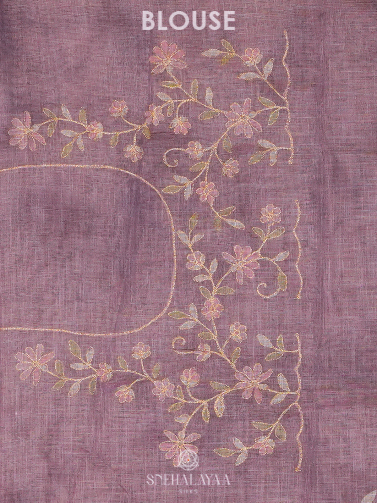 Lilac Linen Saree