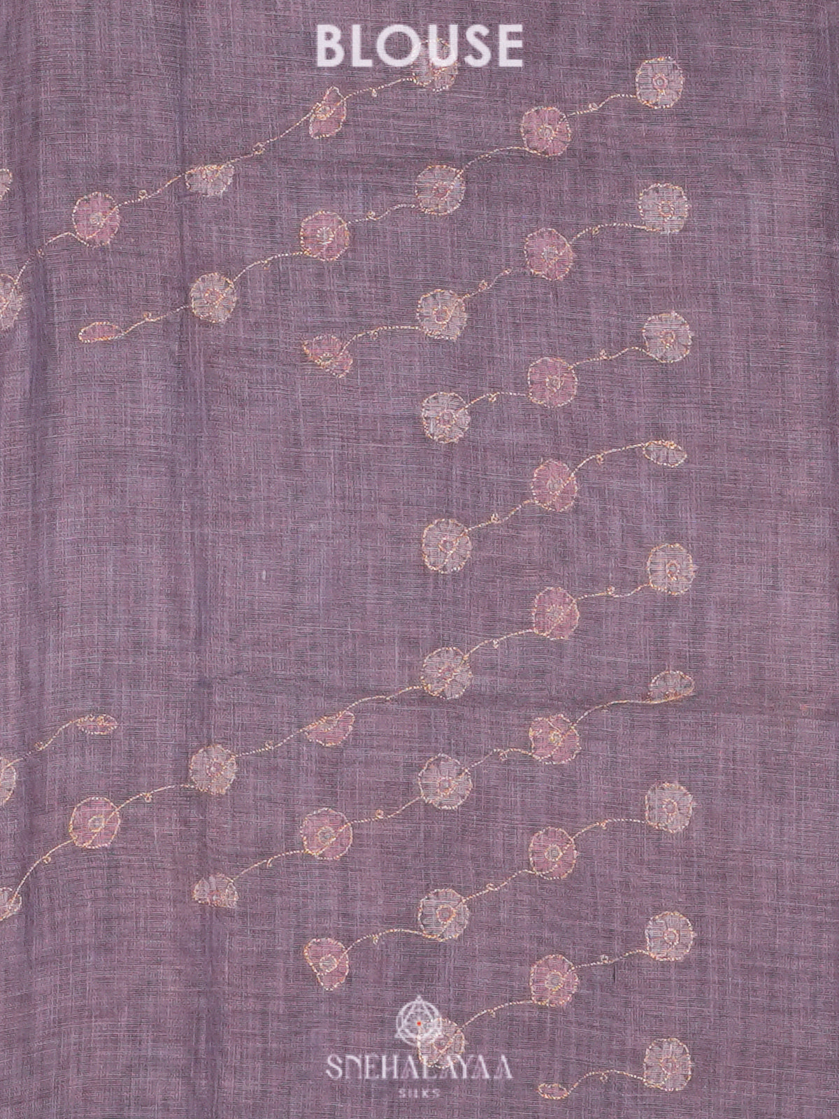 Lilac Linen Saree