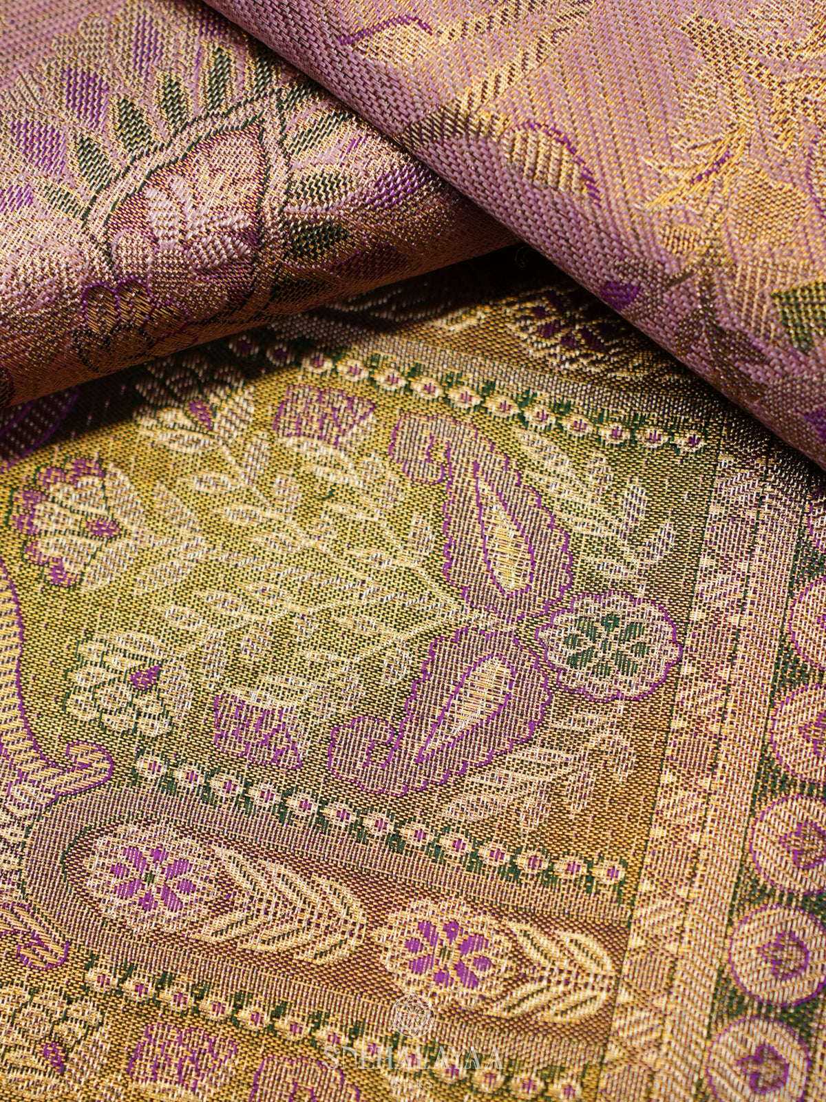 Rose Pink Kanjivaram Silk Saree