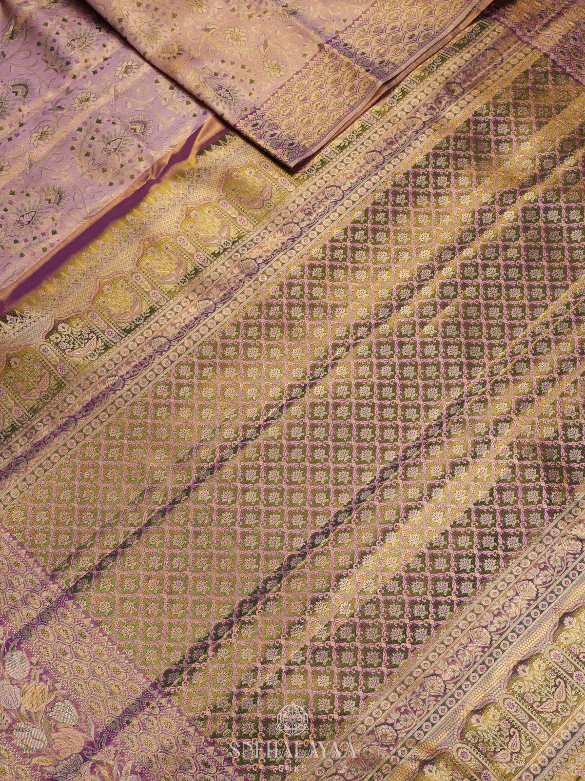 Rose Pink Kanjivaram Silk Saree