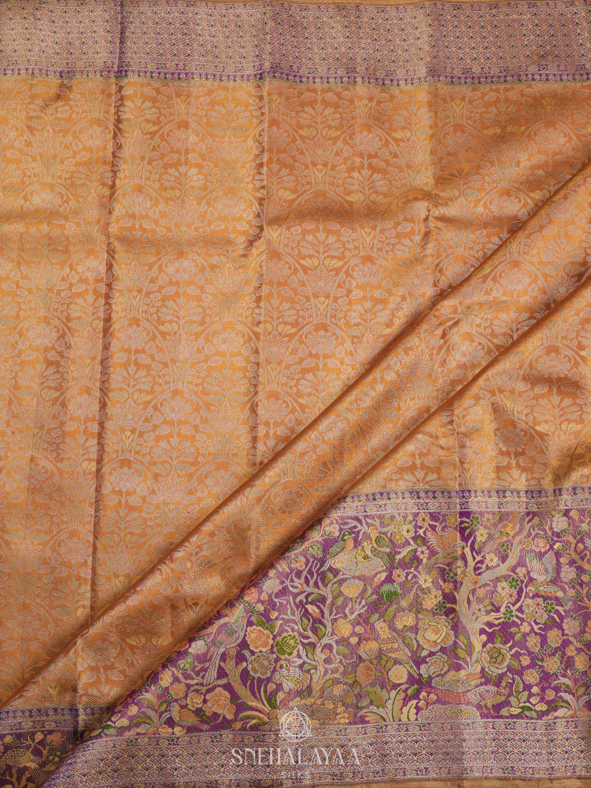Yellow Kanjivaram Silk Saree