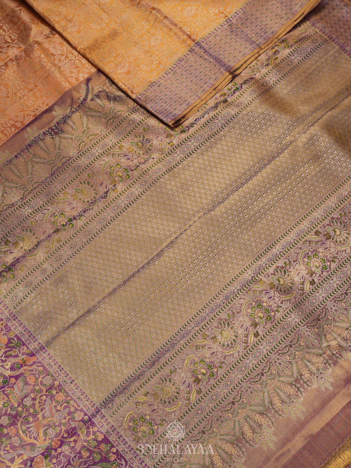 Yellow Kanjivaram Silk Saree