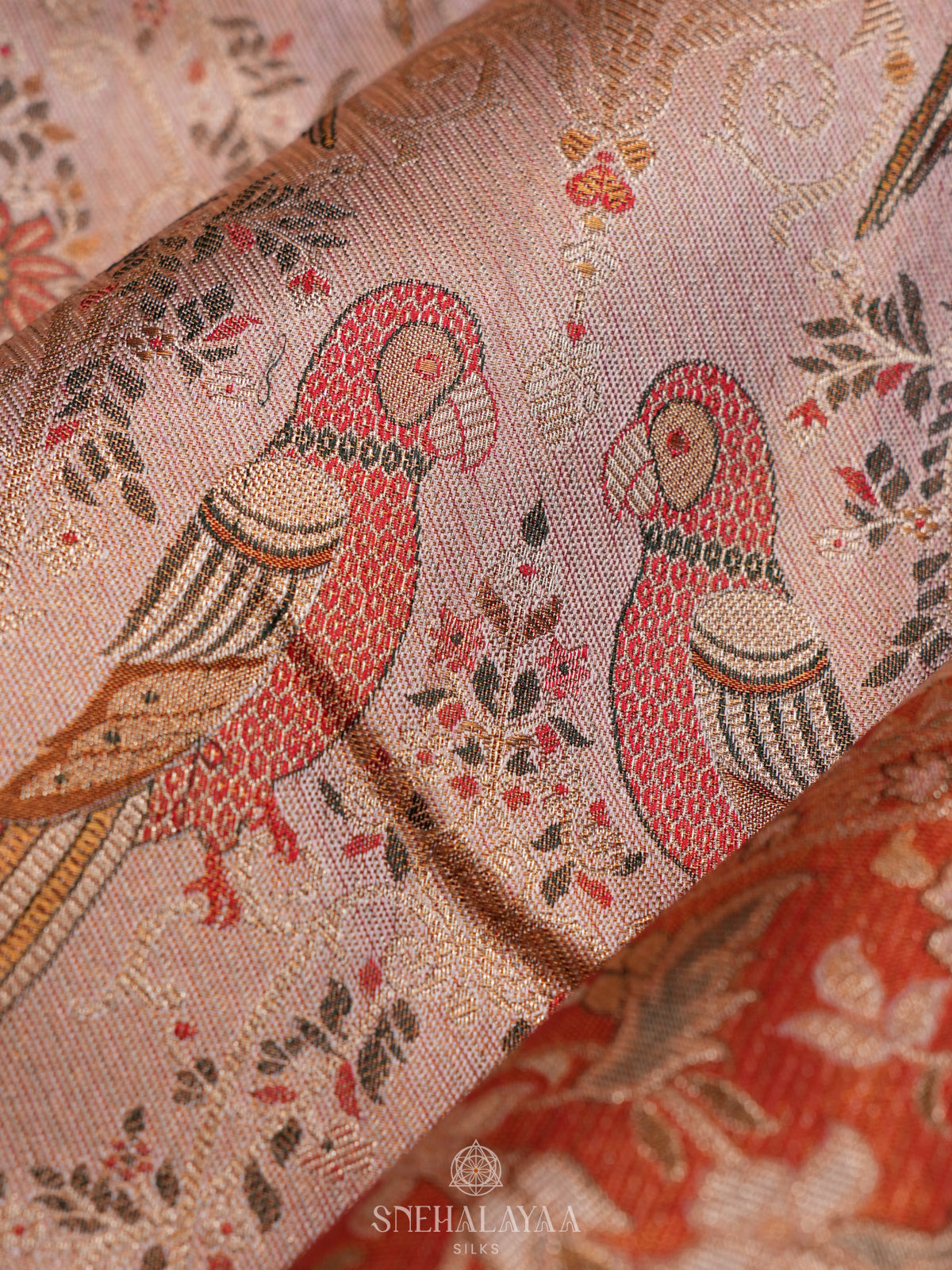 Pink Kanjivaram Silk Saree