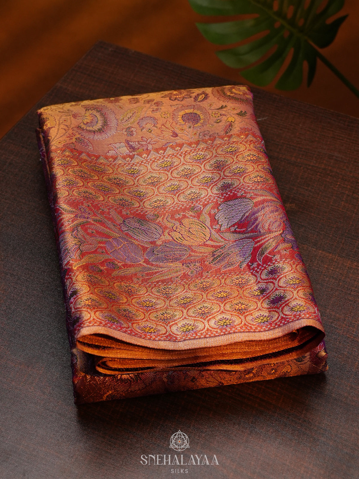 Rose Pink Kanjivaram Silk Saree