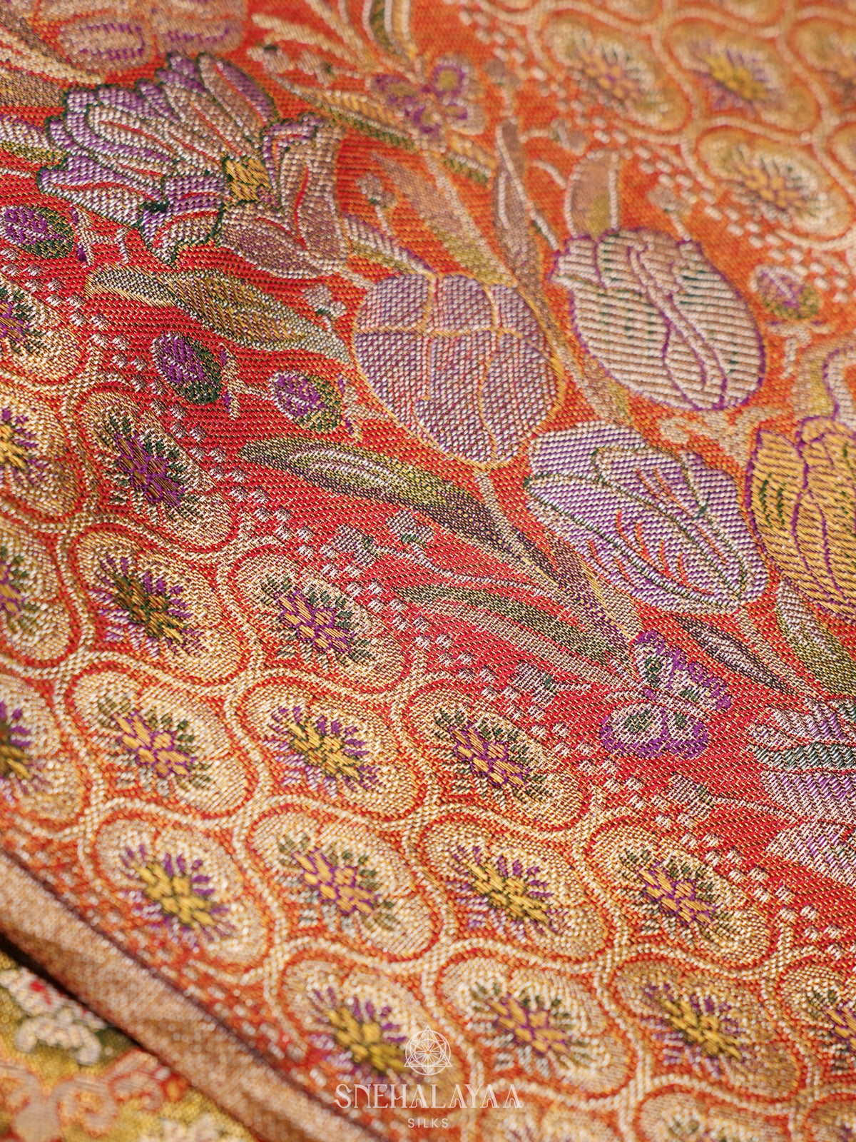 Rose Pink Kanjivaram Silk Saree