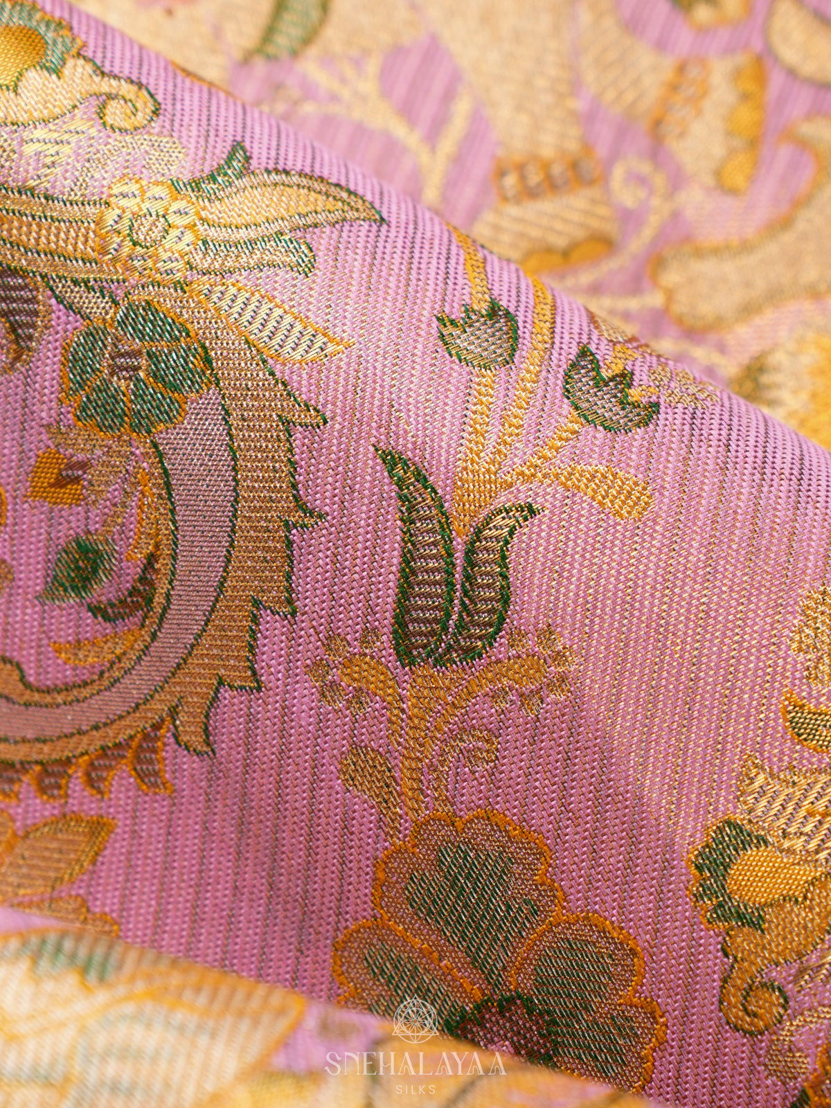 Pink Kanjivaram Silk Saree
